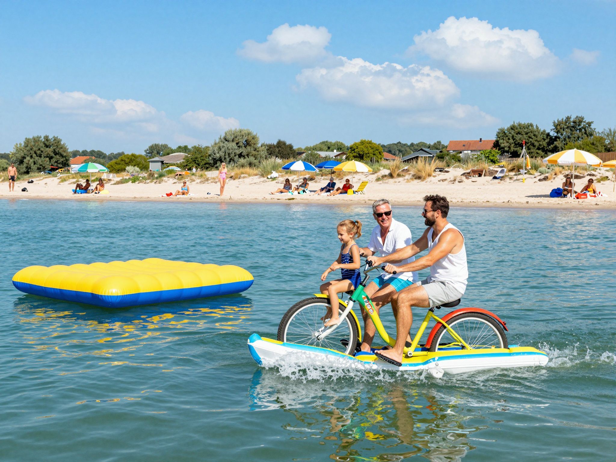 A vízibicikli és matrac a retro balatoni nyár elmaradhatatlanje.