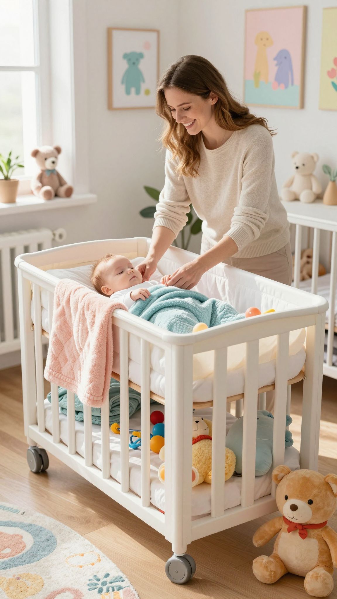 A doboz megvédi a csecsemőket a balesetektől.