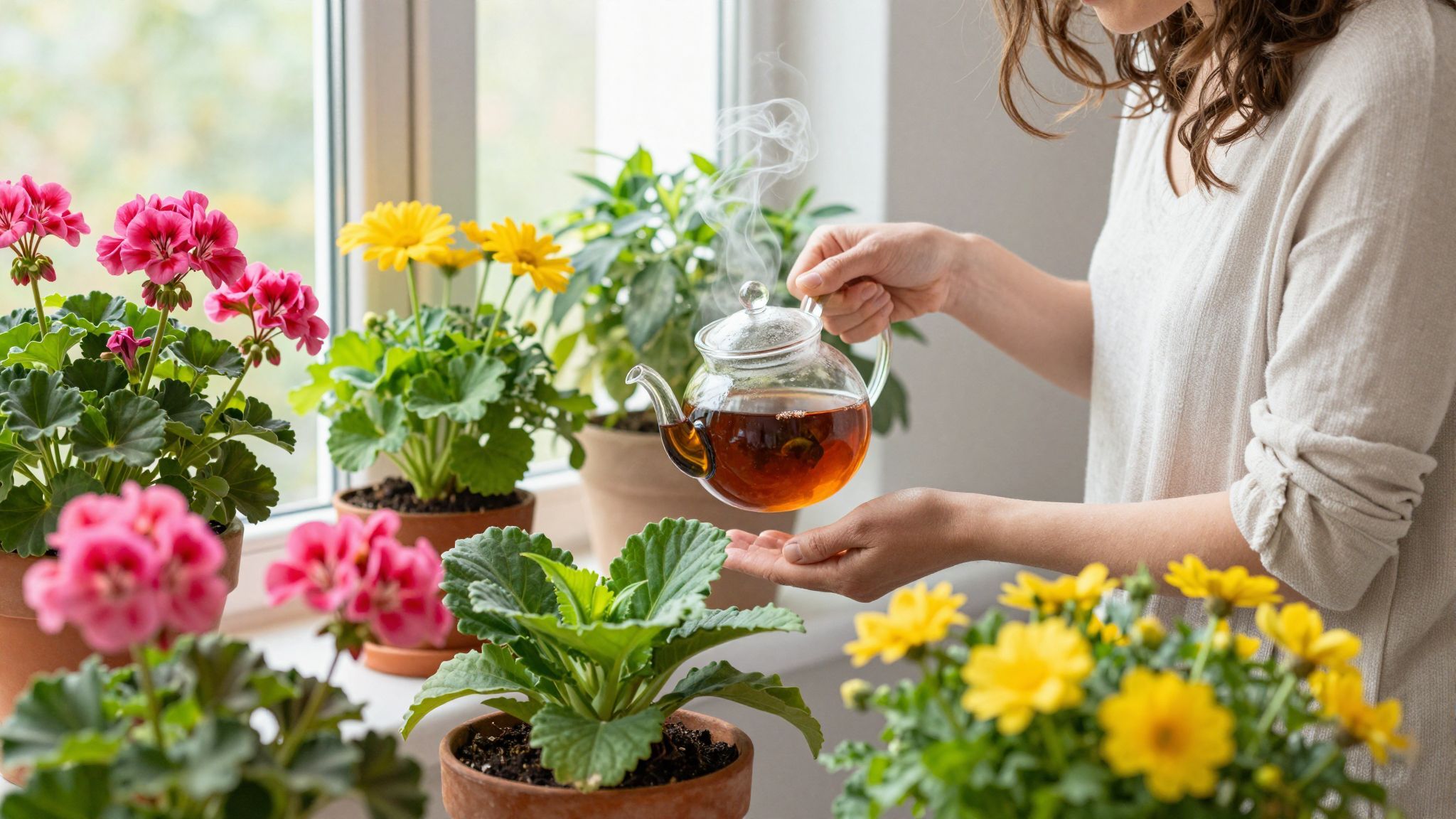A fekete tea tápanyagokban gazdag, serkenti a növényeket.
