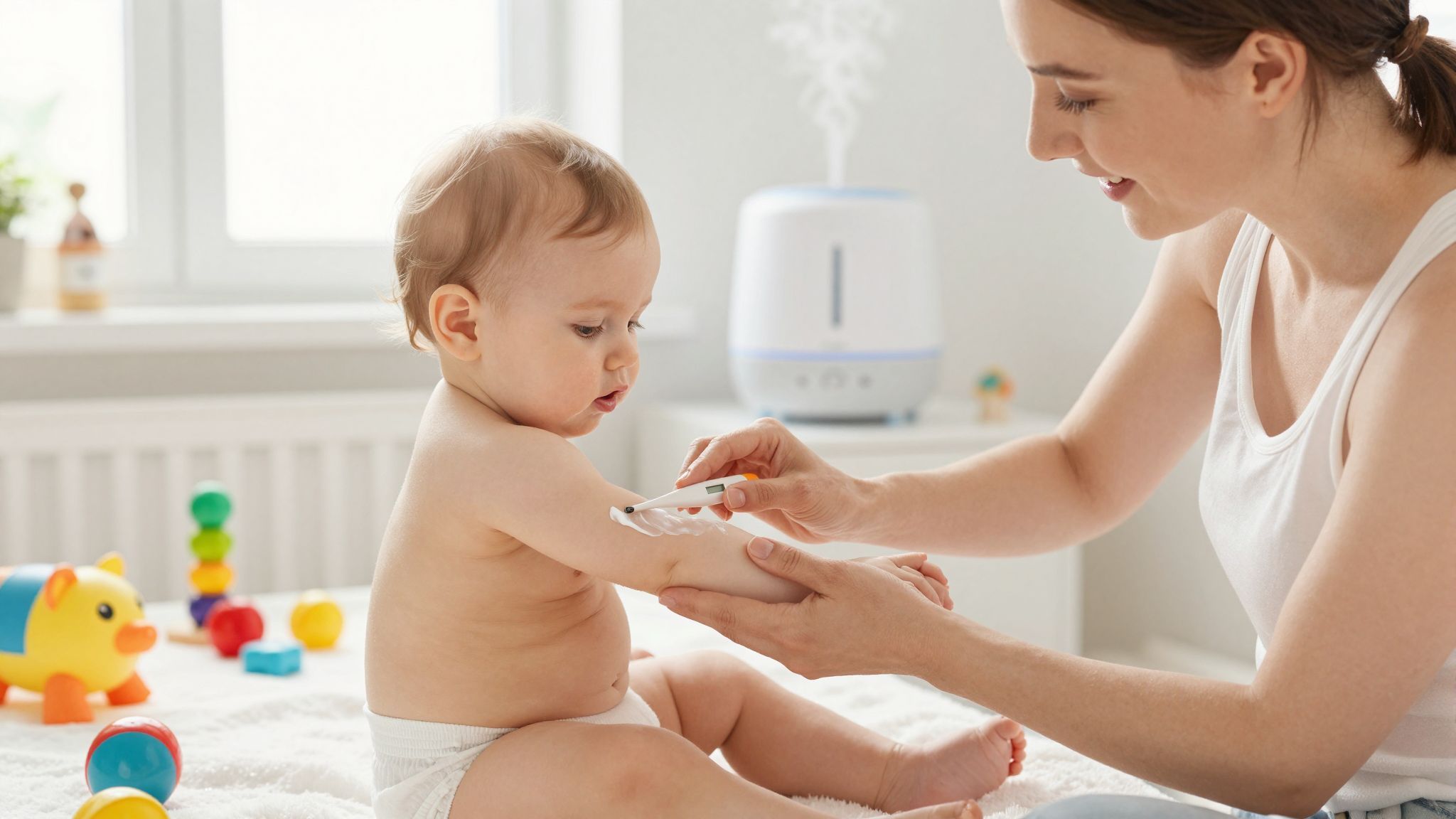 A megfelelő hőmérséklet és páratartalom megvédi a bababőrt.