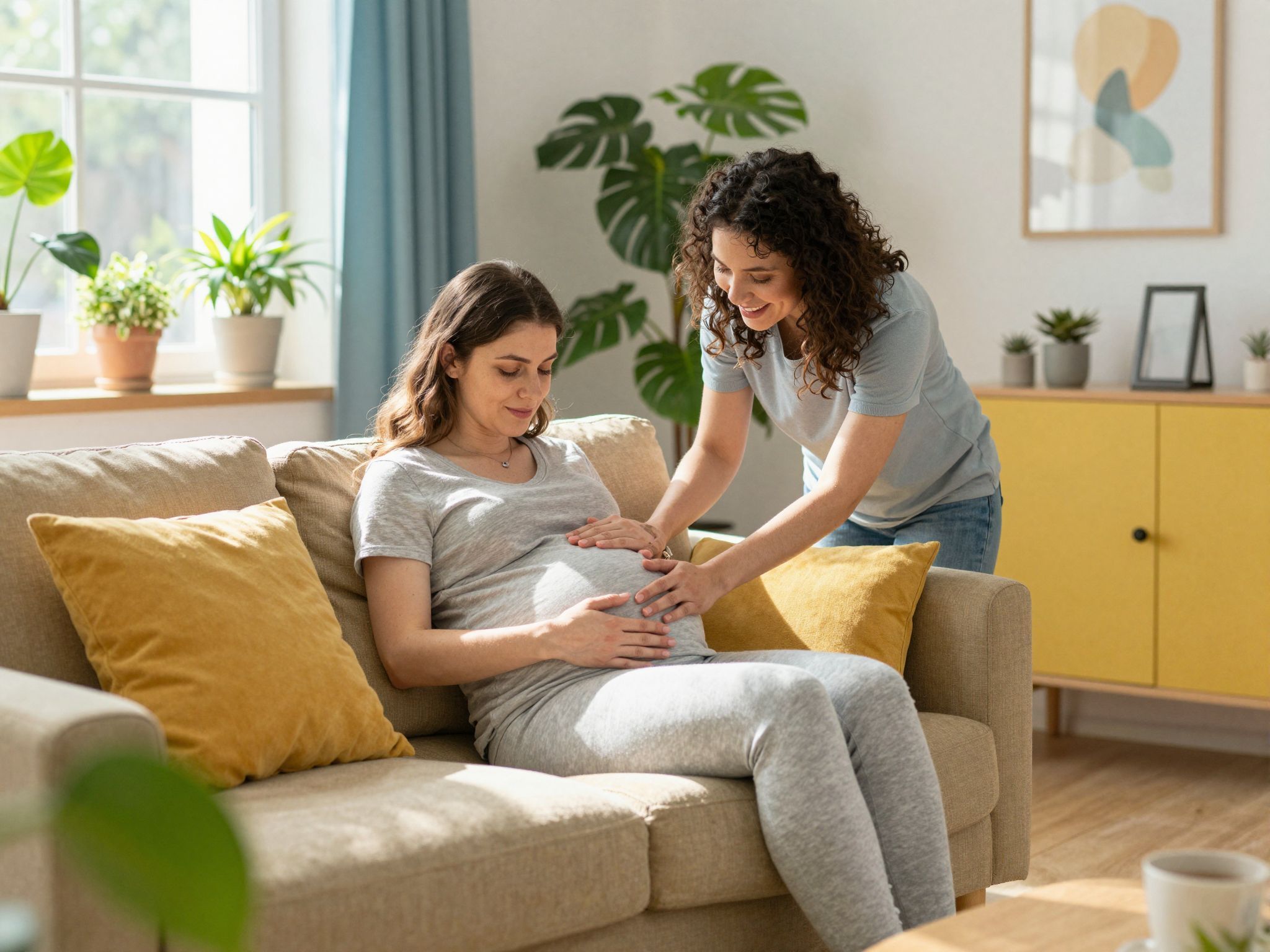 A környezet nyugtató hatása segíthet a szülés során.