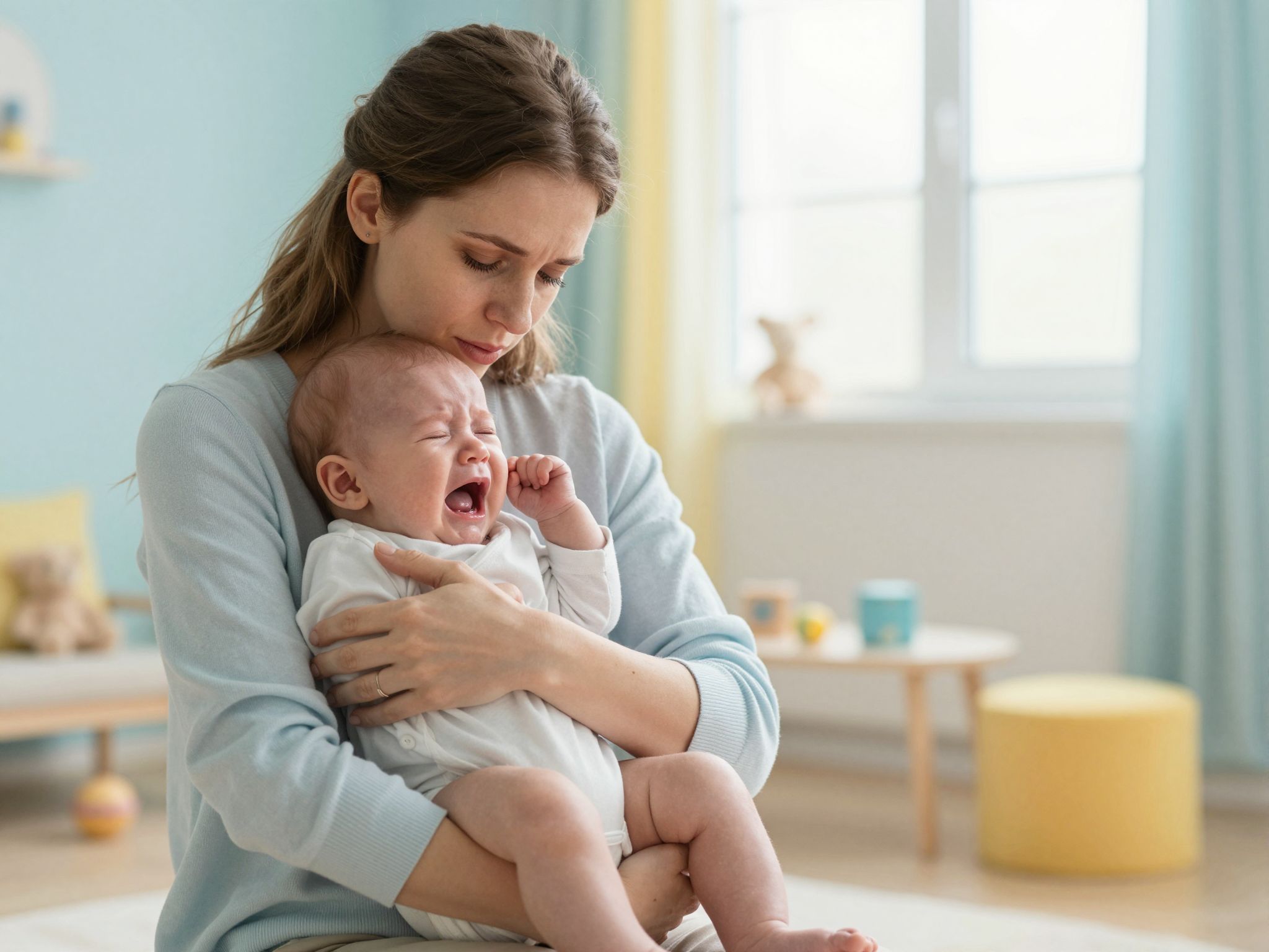 A szülői stressz fokozza a baba szorongását és sírását.