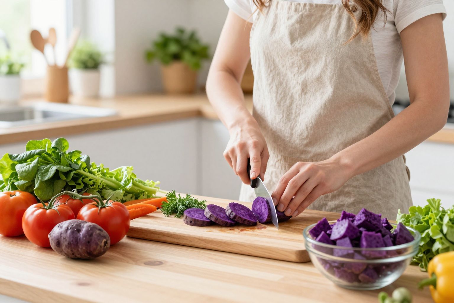 A lila burgonya segíthet a zsírégetésben és telít.