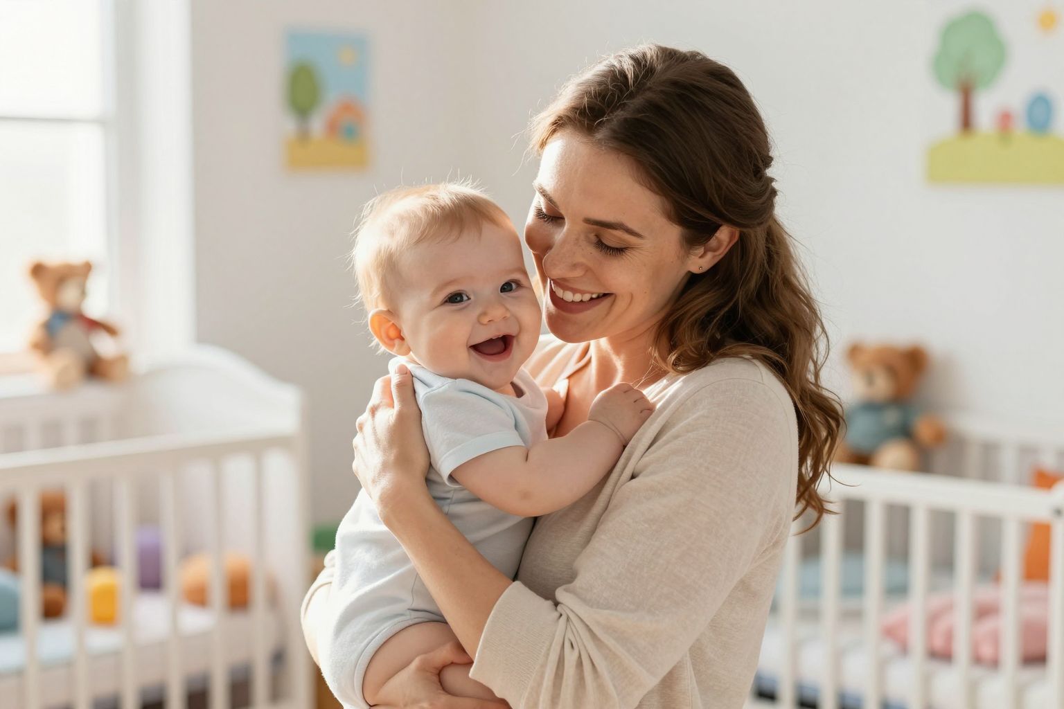 Az ölelés támogatja a nyelvi és társas készségek fejlődését.