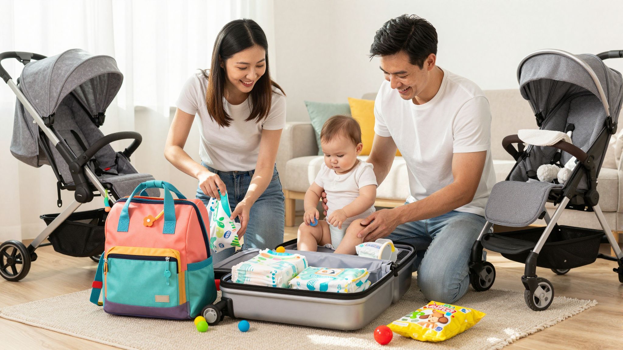 Csecsemővel utazáskor a megfelelő pakolás elengedhetetlen.