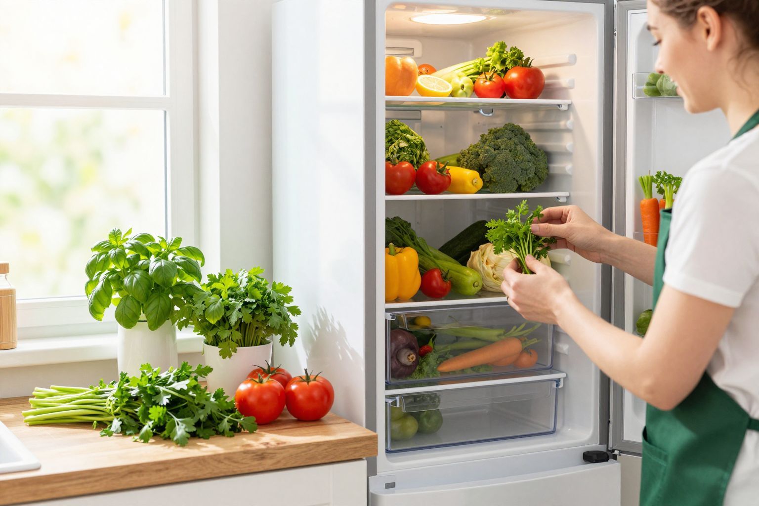 A zöldfűszerek frissen tartása levegőztetett tárolást igényel.