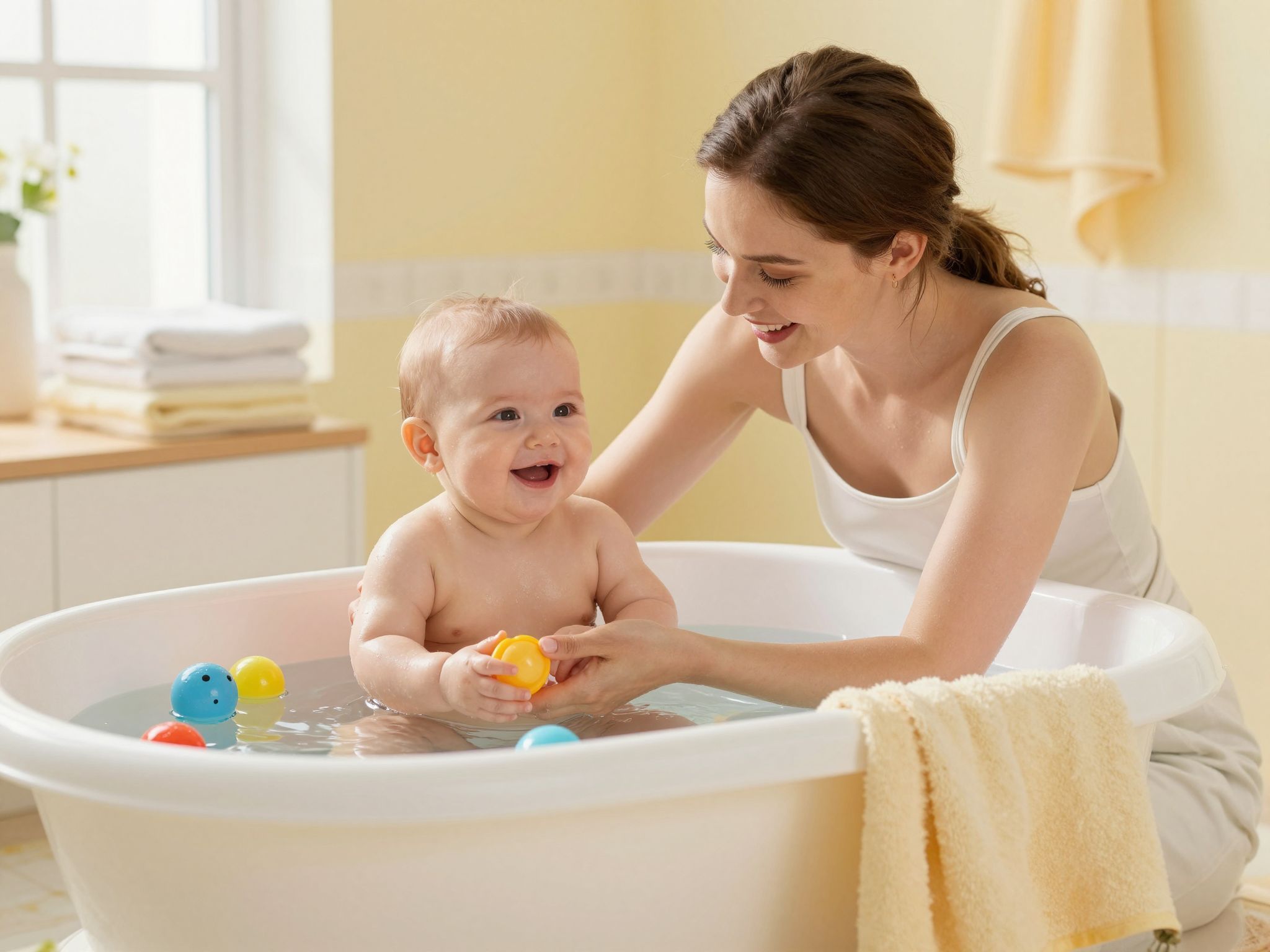 Az esti fürdetés erősíti a szülő-gyermek köteléket.