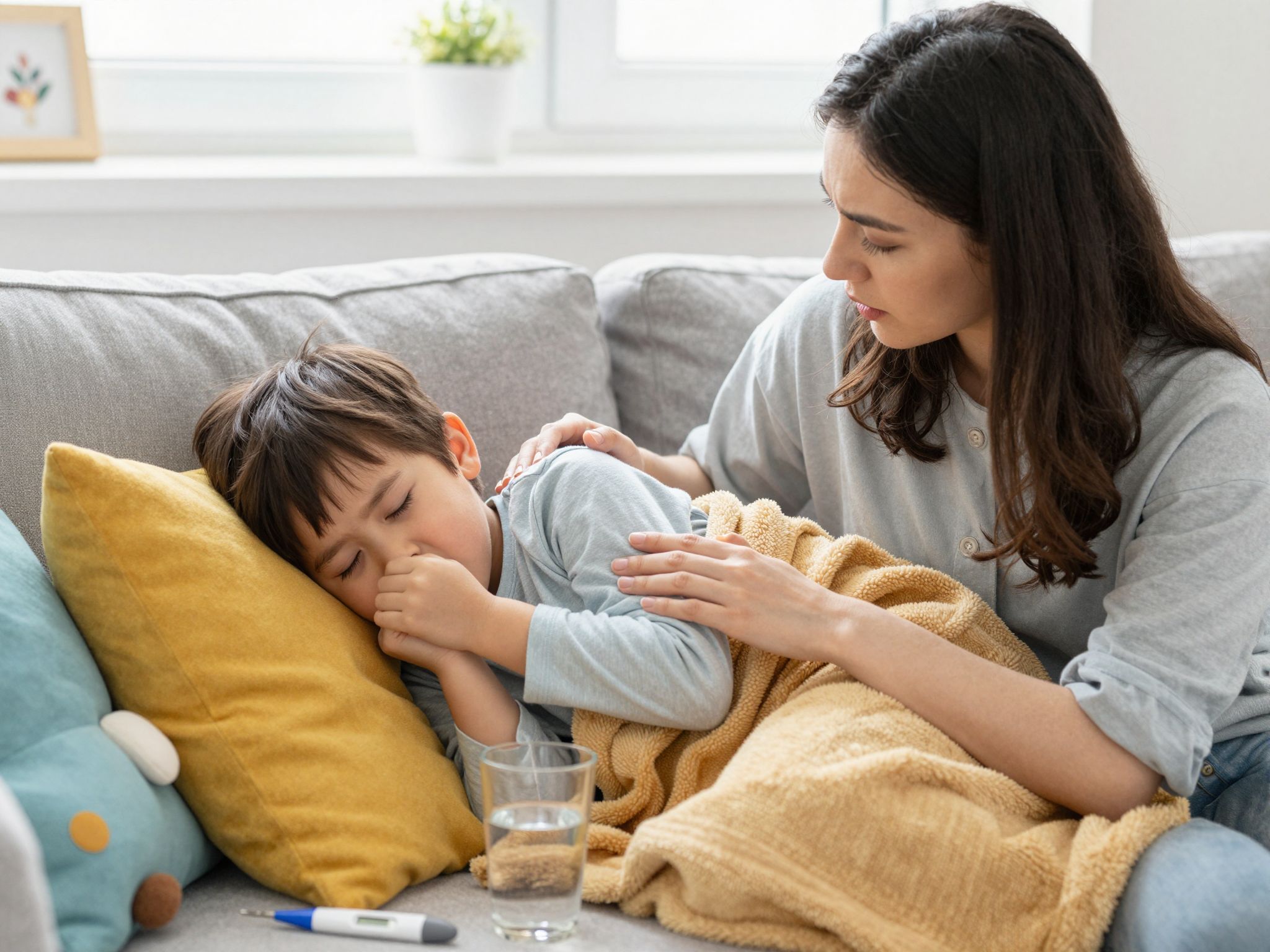 Fokozott légzési nehézség figyelmeztető jel gyermekeknél.