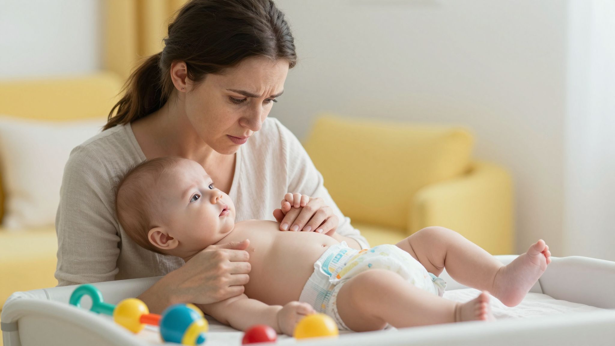 A véres széklet csecsemőknél gyakran táplálkozási problémára utal.