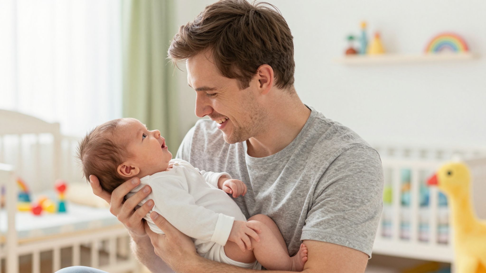 Az oxitocin növeli az apák és gyermekek közötti kötődést.