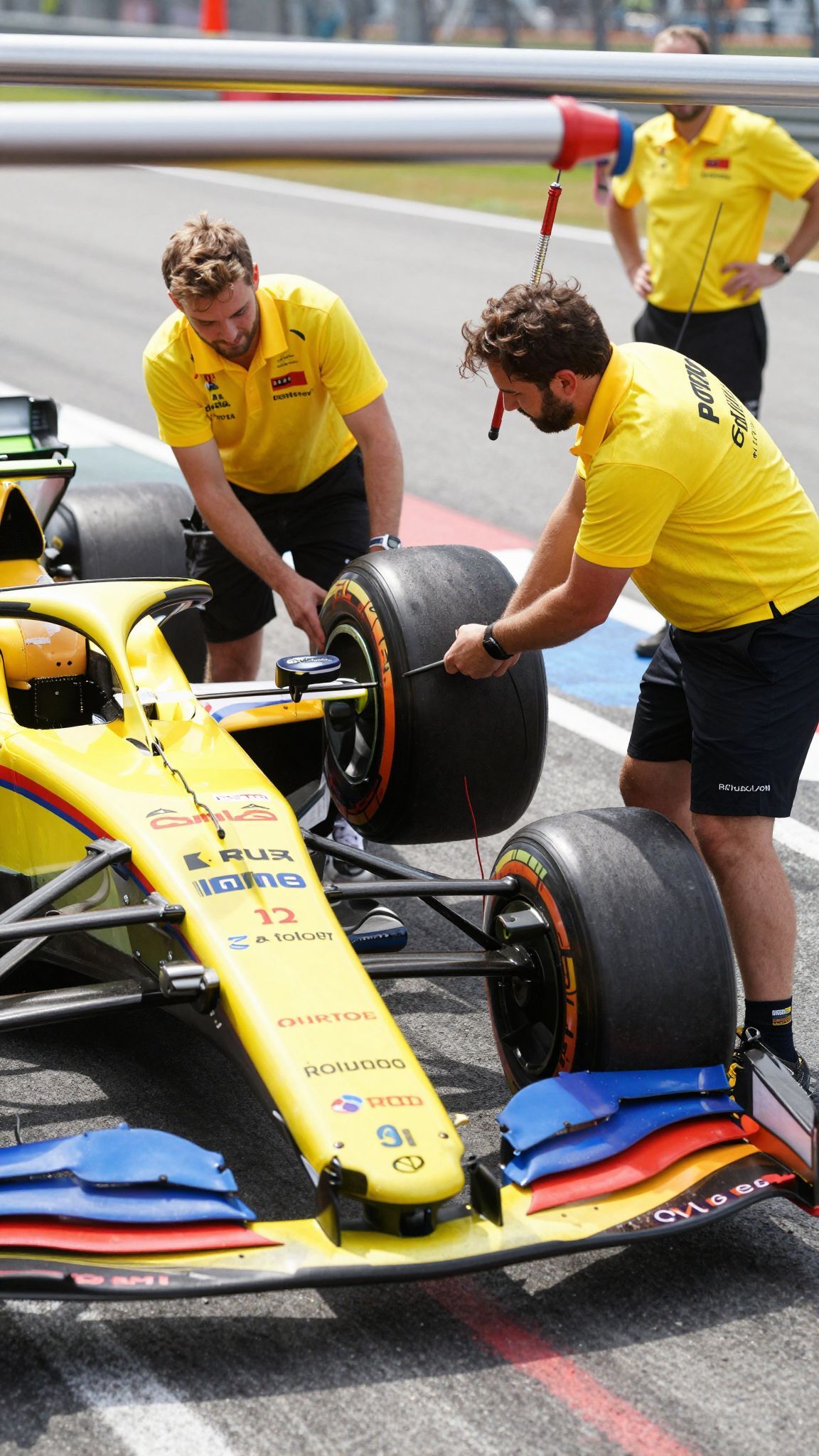 A Forma-1-es kerékcsere gyorsasága a precíz csapatmunkán múlik.