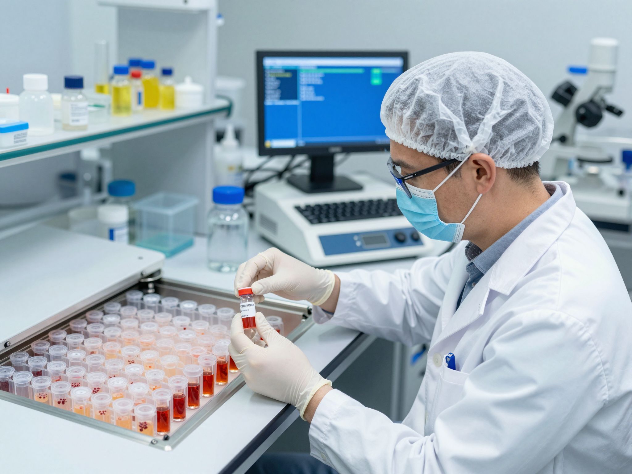 A krioprezerváció - sejtek fagyasztott megőrzése hosszú távra.