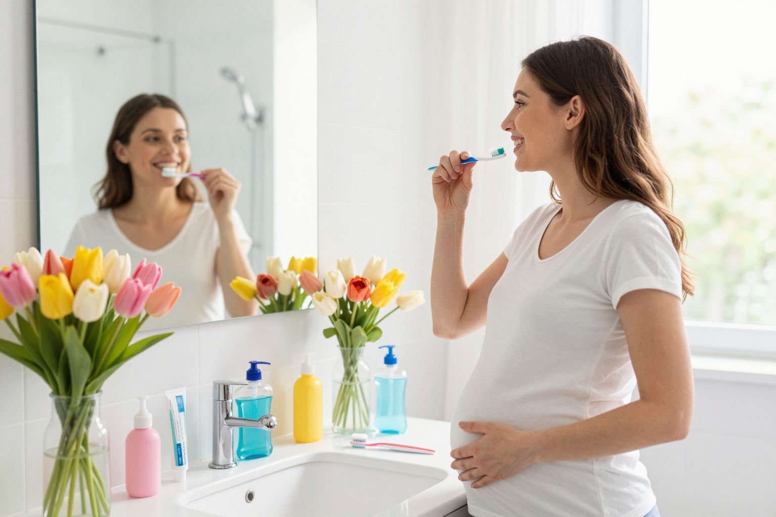 A rendszeres fogmosás segít elkerülni a terhességi ínygyulladást.