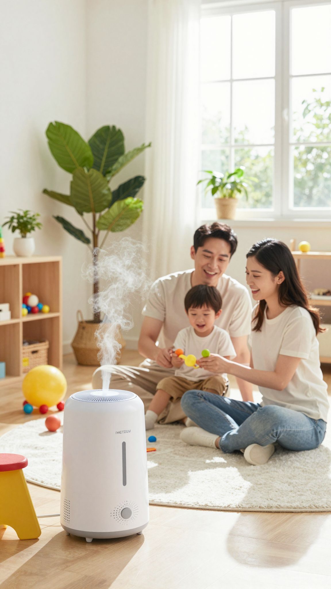 A megfelelő párásítás javítja a gyerekek levegőminőségét.