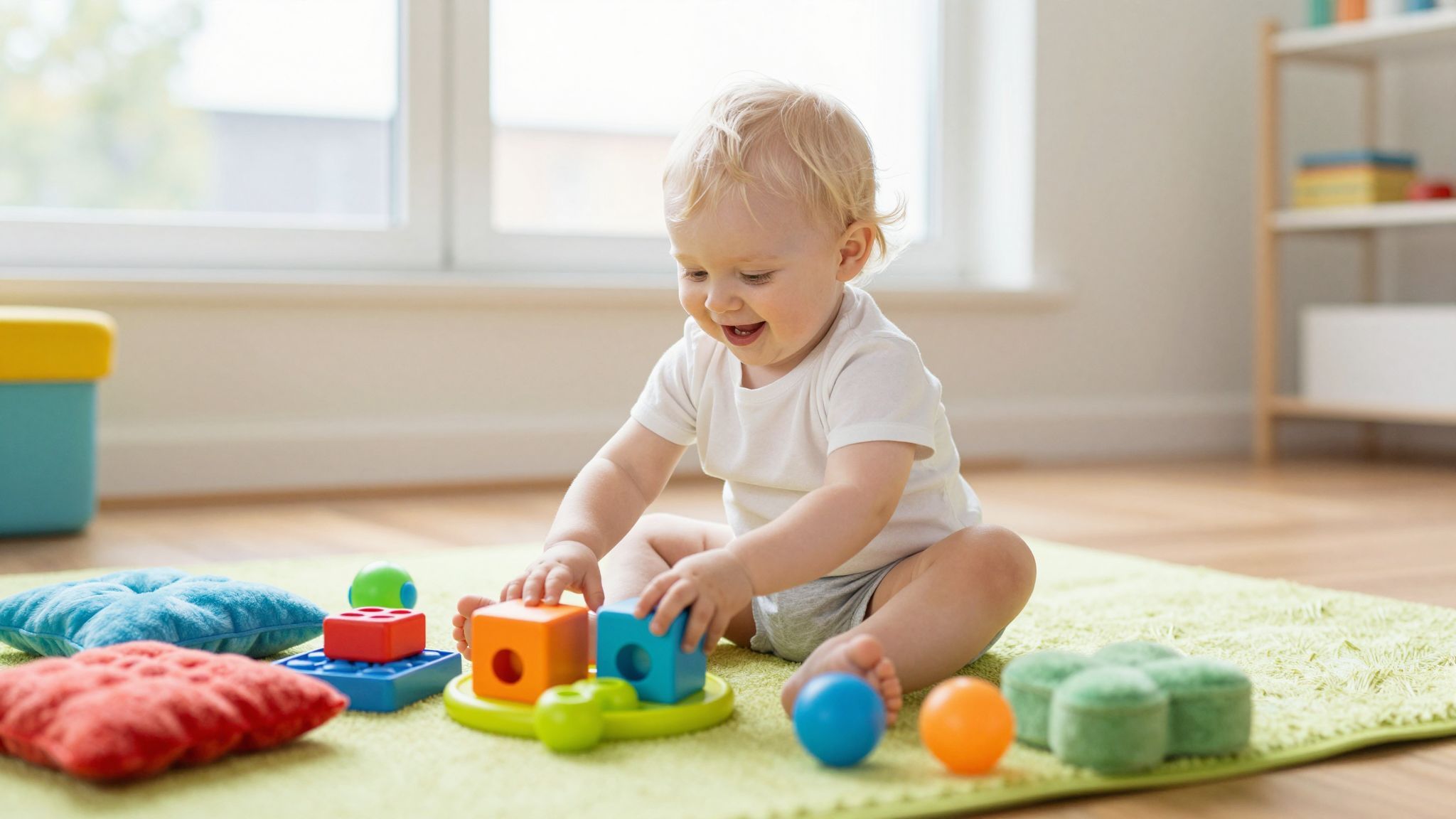 A szenzoros játékok segítik az érzékszervek fejlődését.