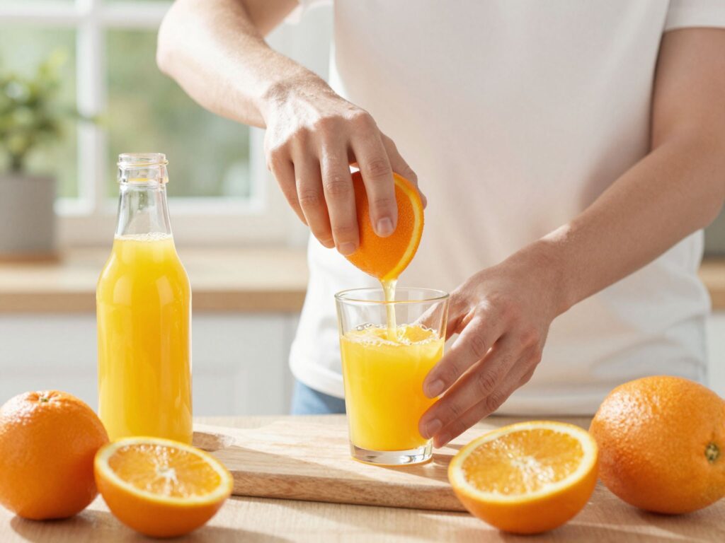 Tévhit, hogy a bolti 100 százalékos narancslé rosszabb, mint a frissen facsart
