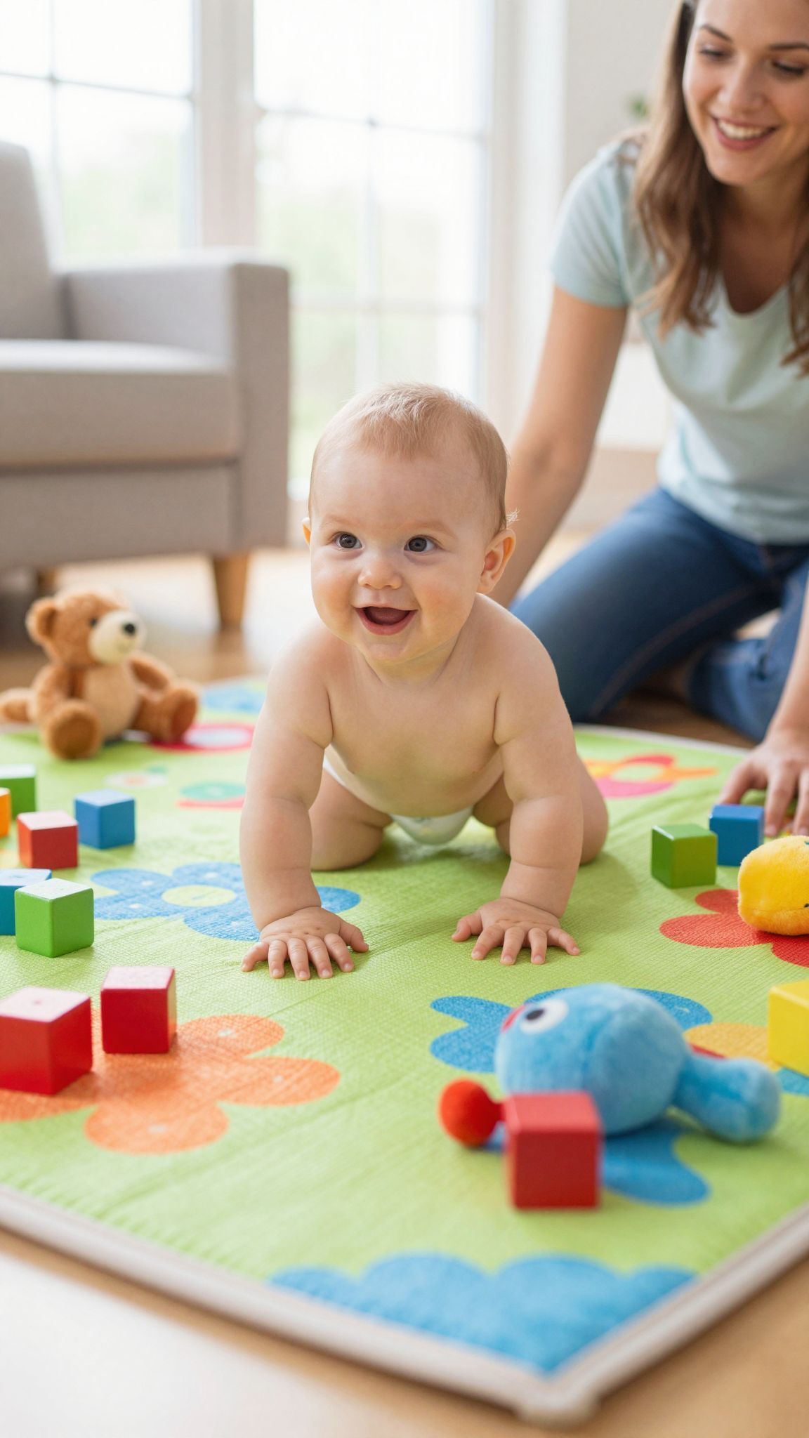 A babák 9-12 hónaposan már mászni kezdenek.