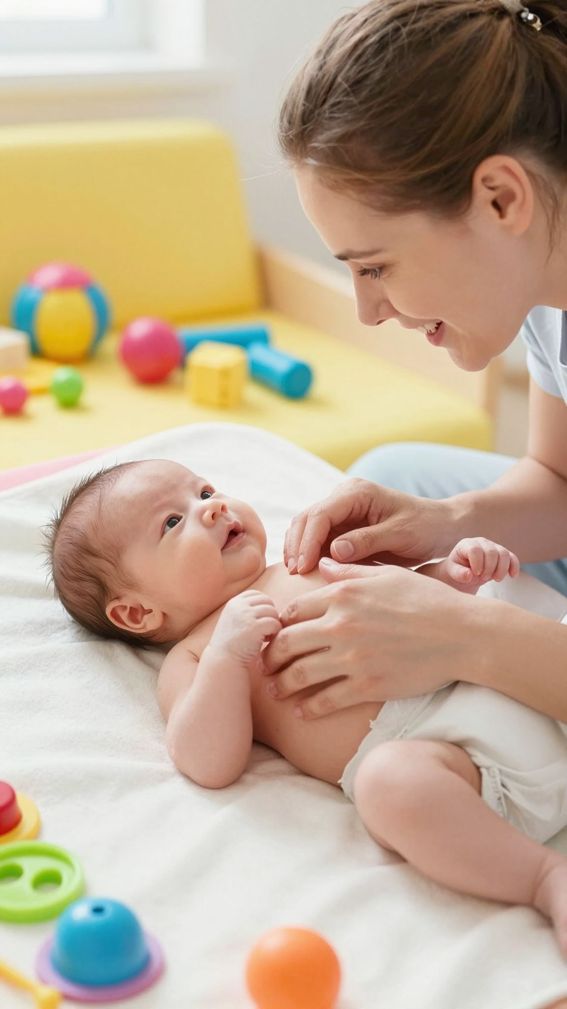 A baba masszírozása erősíti a szülő-gyermek kötődést.