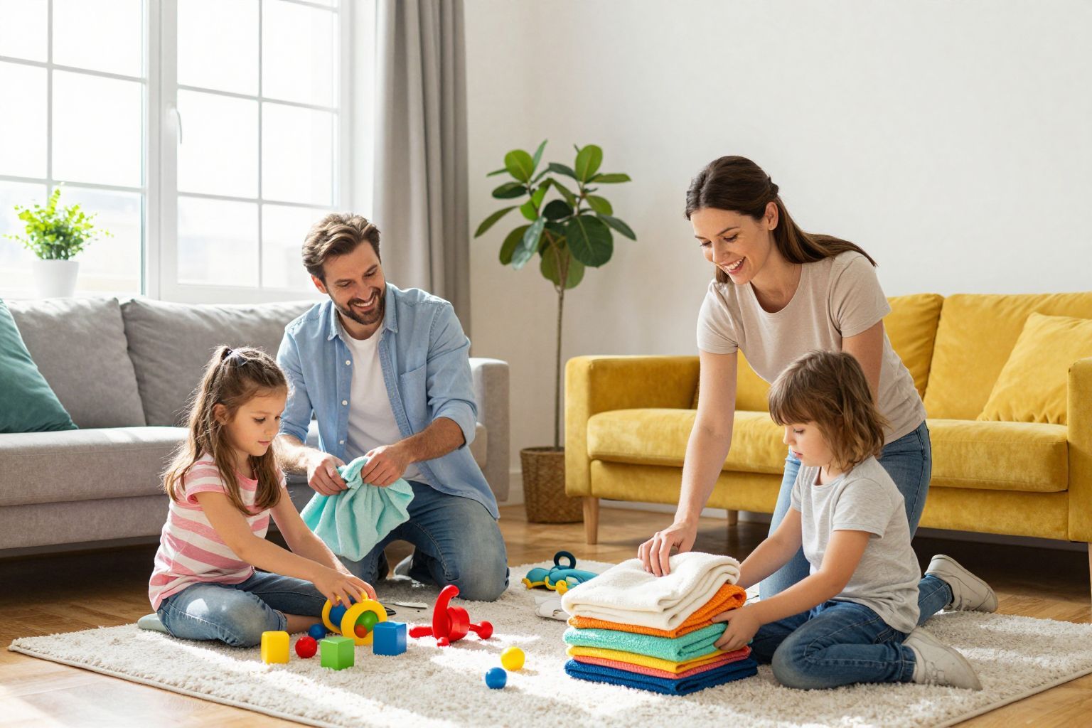 A család együttműködése gyorsabb rendrakást eredményez.