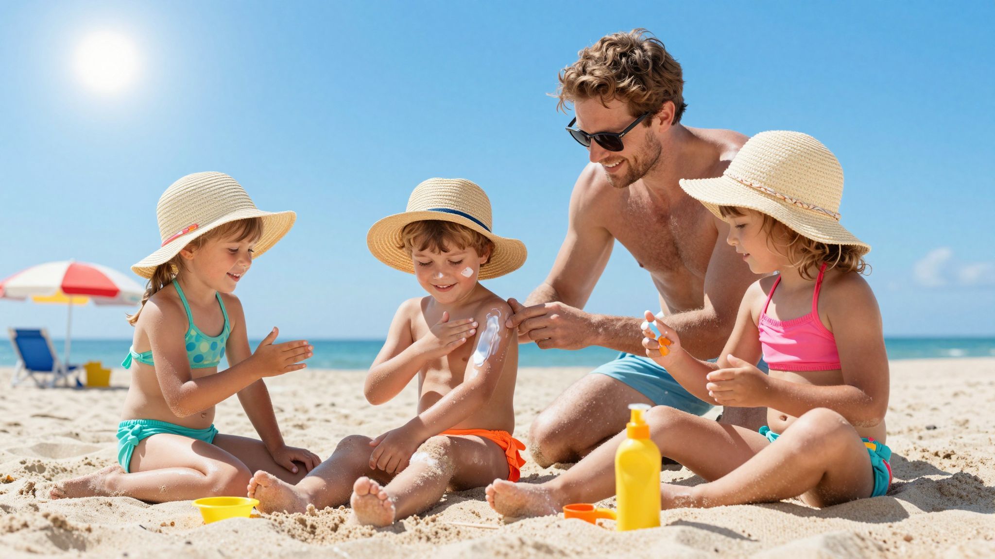 A faktorszámok a napvédelem hatékonyságát jelzik.