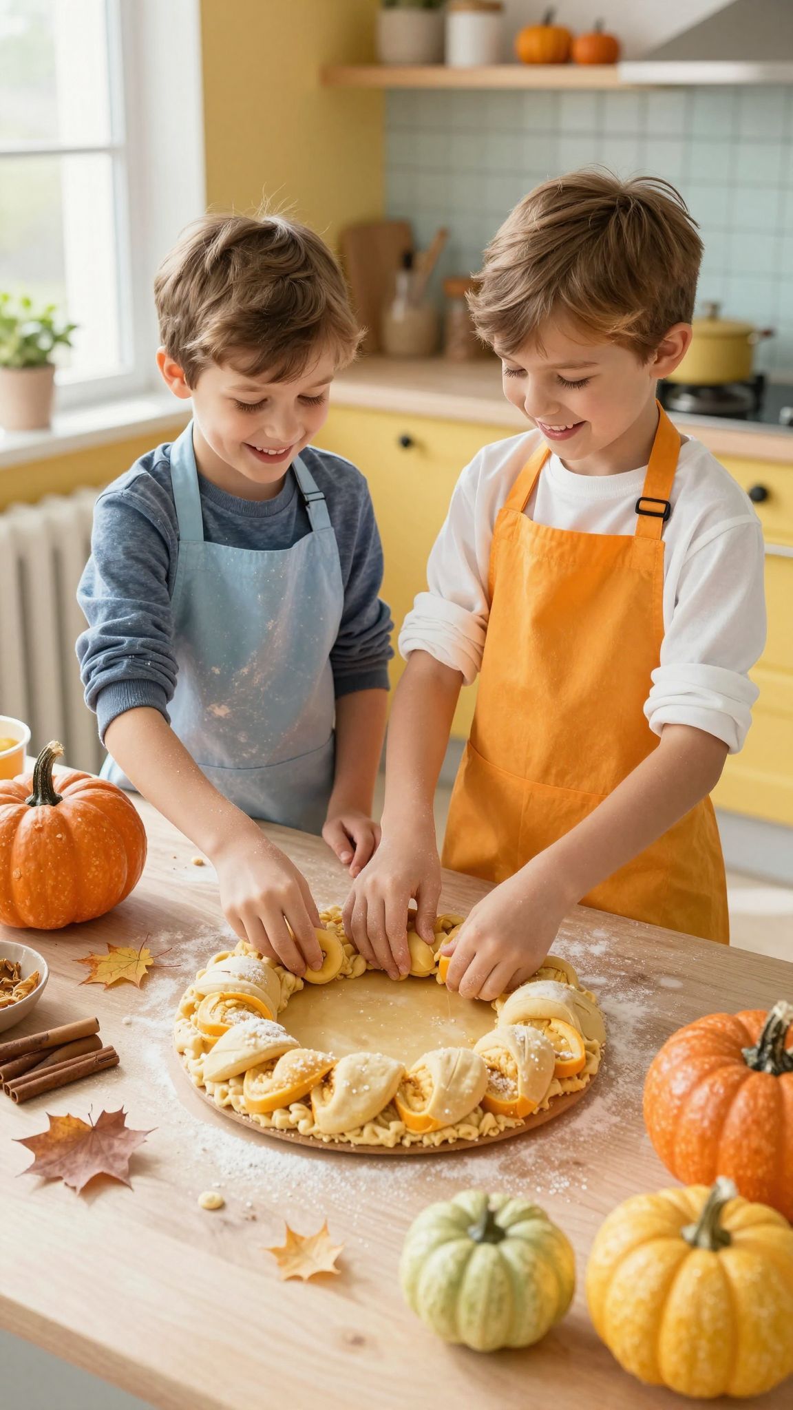 A sütés közben a gyerekek kreatívan részt vehetnek.