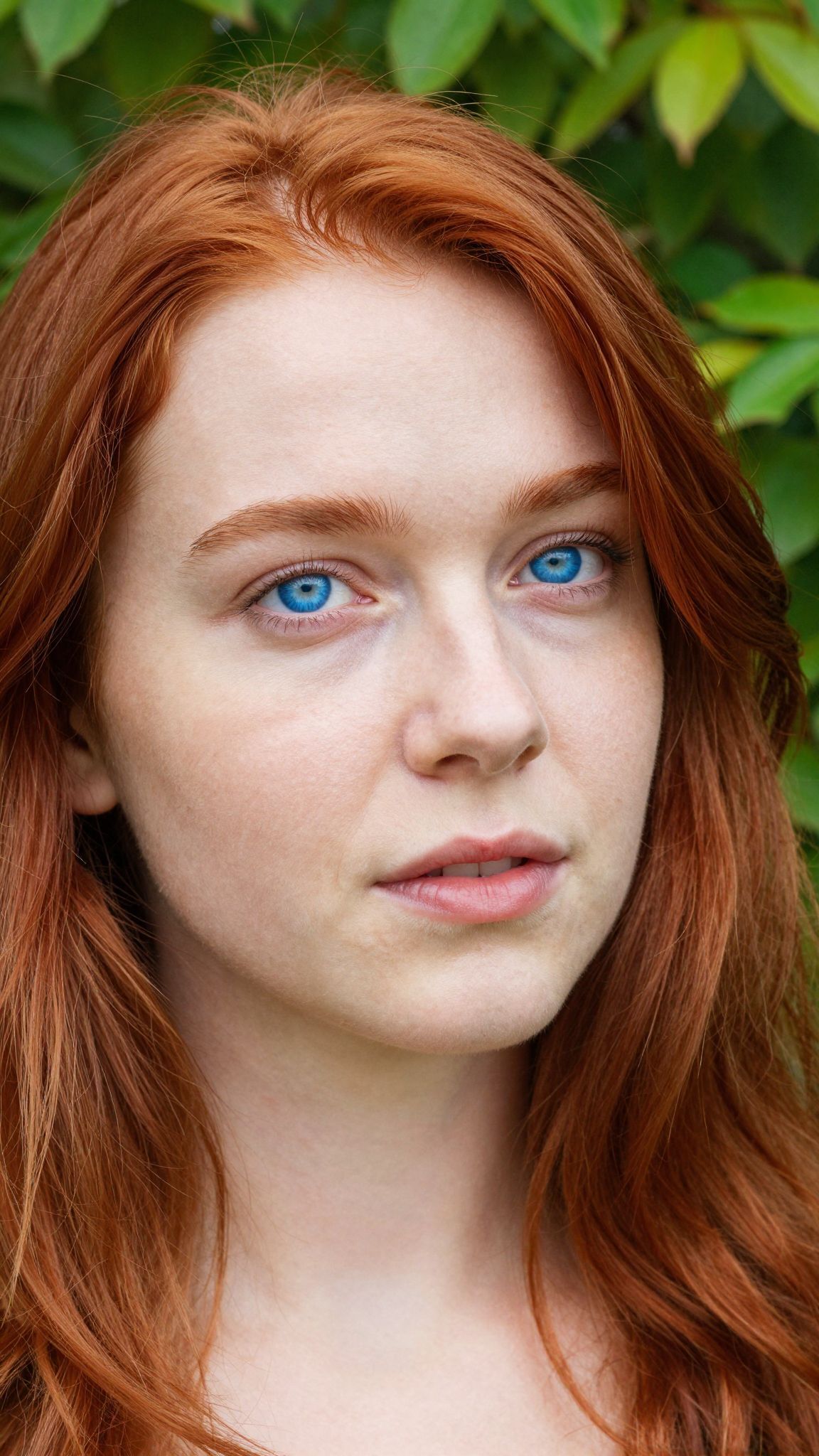 A vörös haj és kék szem természetes kombinációja ritka.