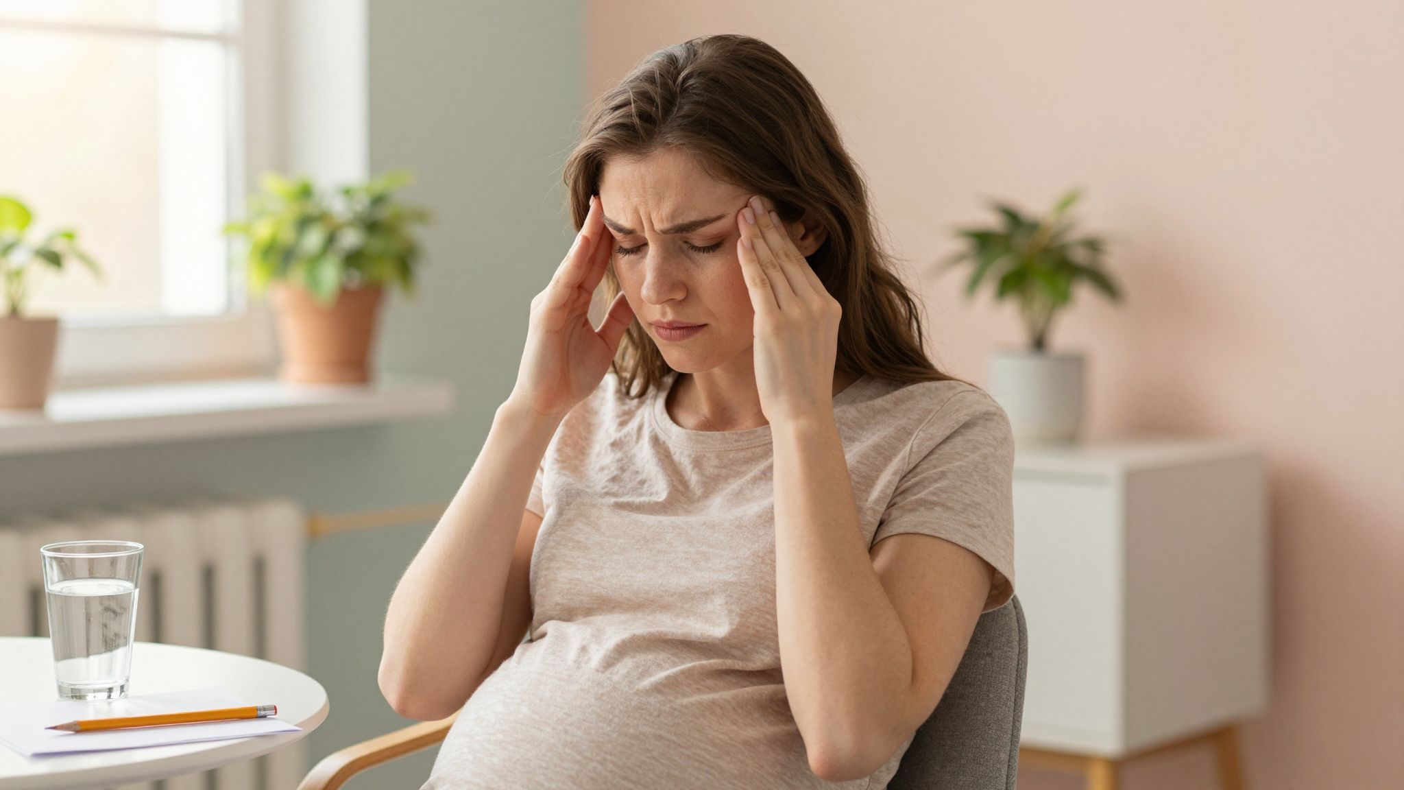 A rágóizmok feszültsége fokozhatja a fejfájást terhesség alatt.