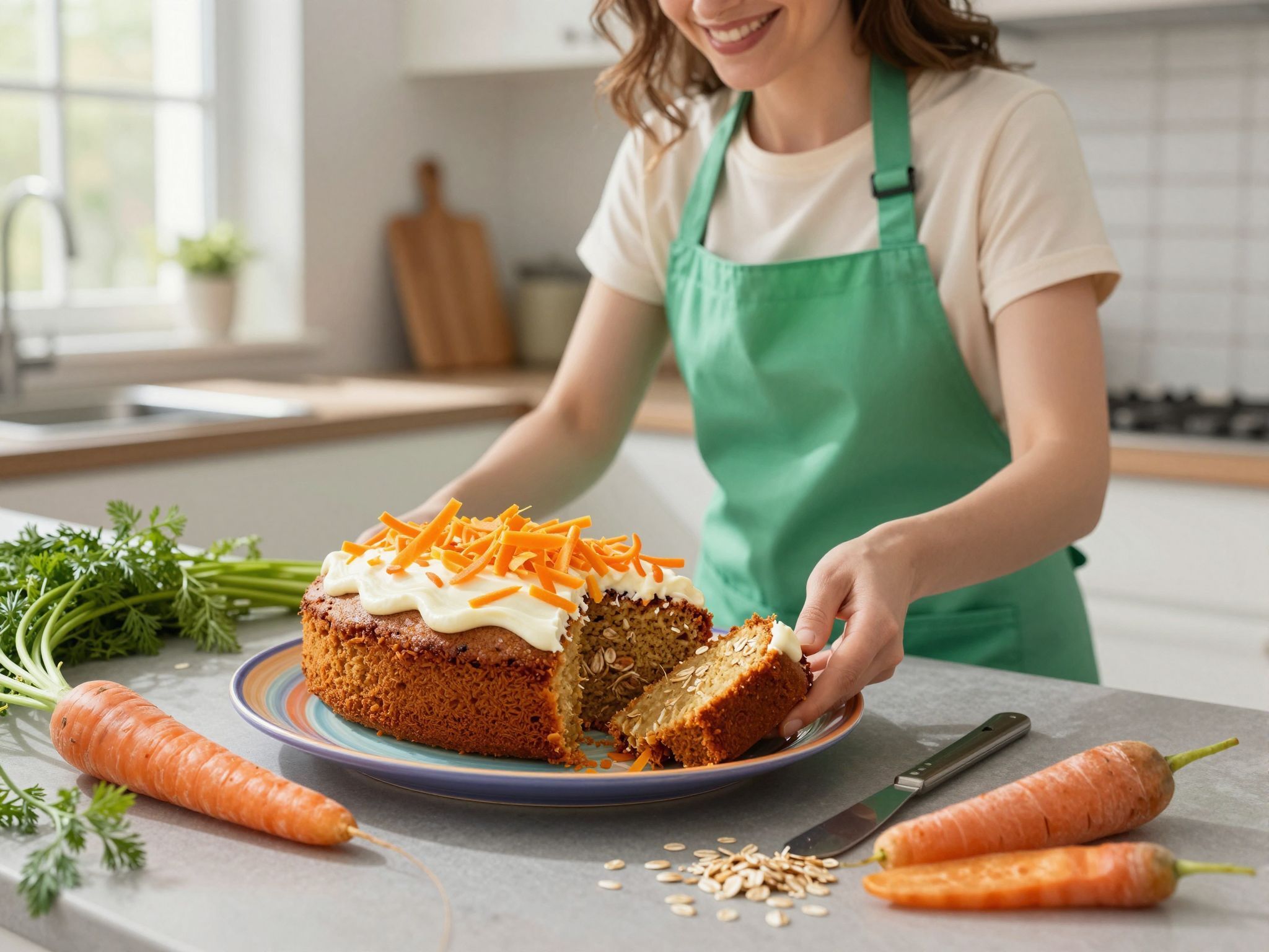A sárgarépa természetes édességet ad a zabszeletnek.