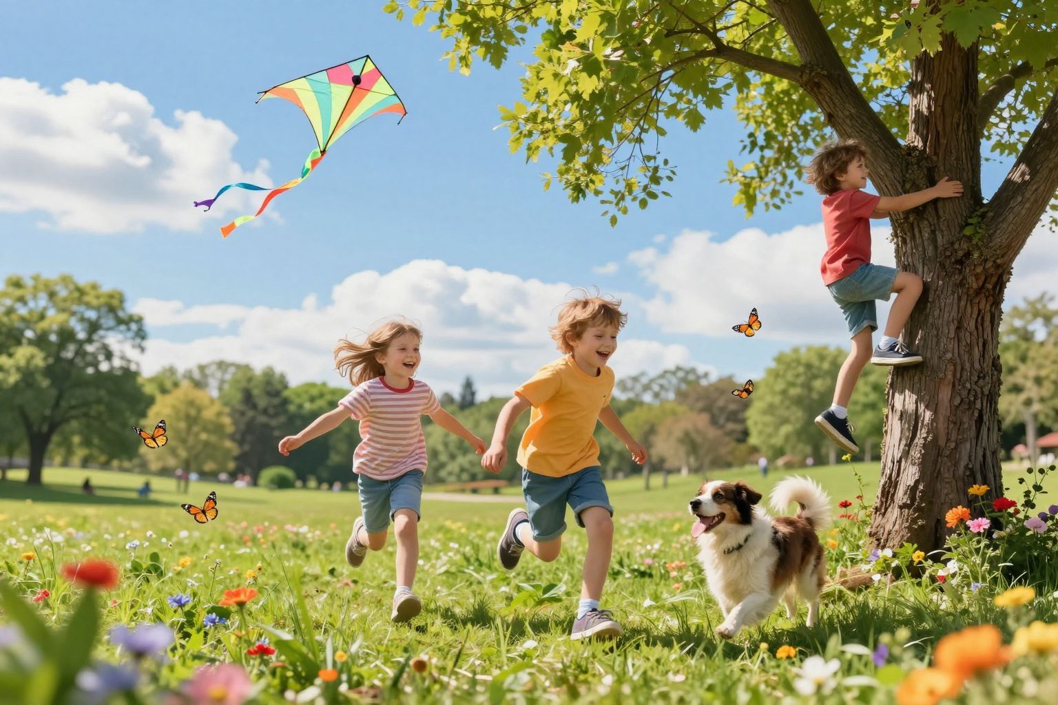 A gyerekek szabadon álmodnak, bátran felfedezik a világot.