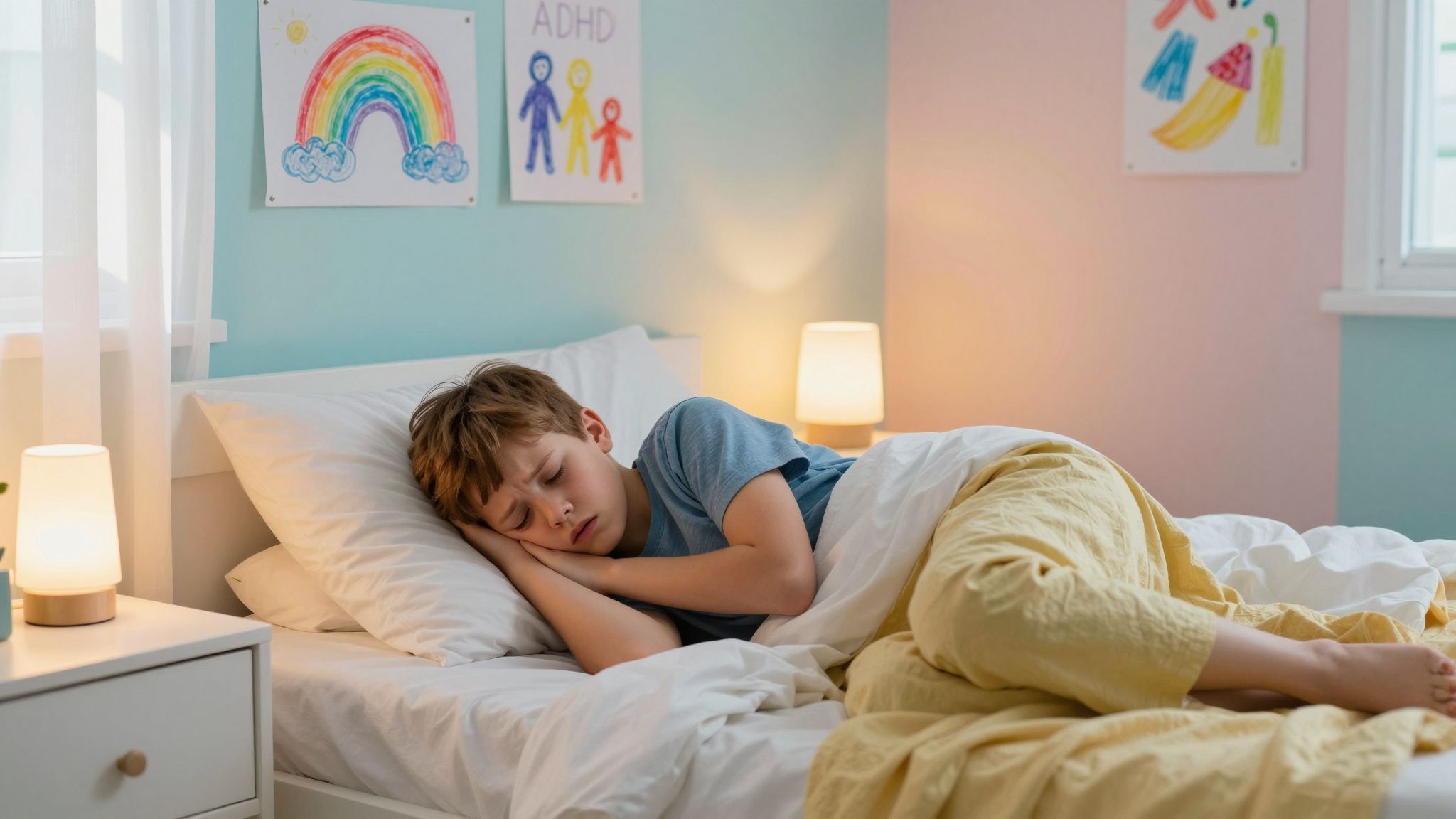 A szorongás megnehezíti az ADHD-s gyerekek alvását.