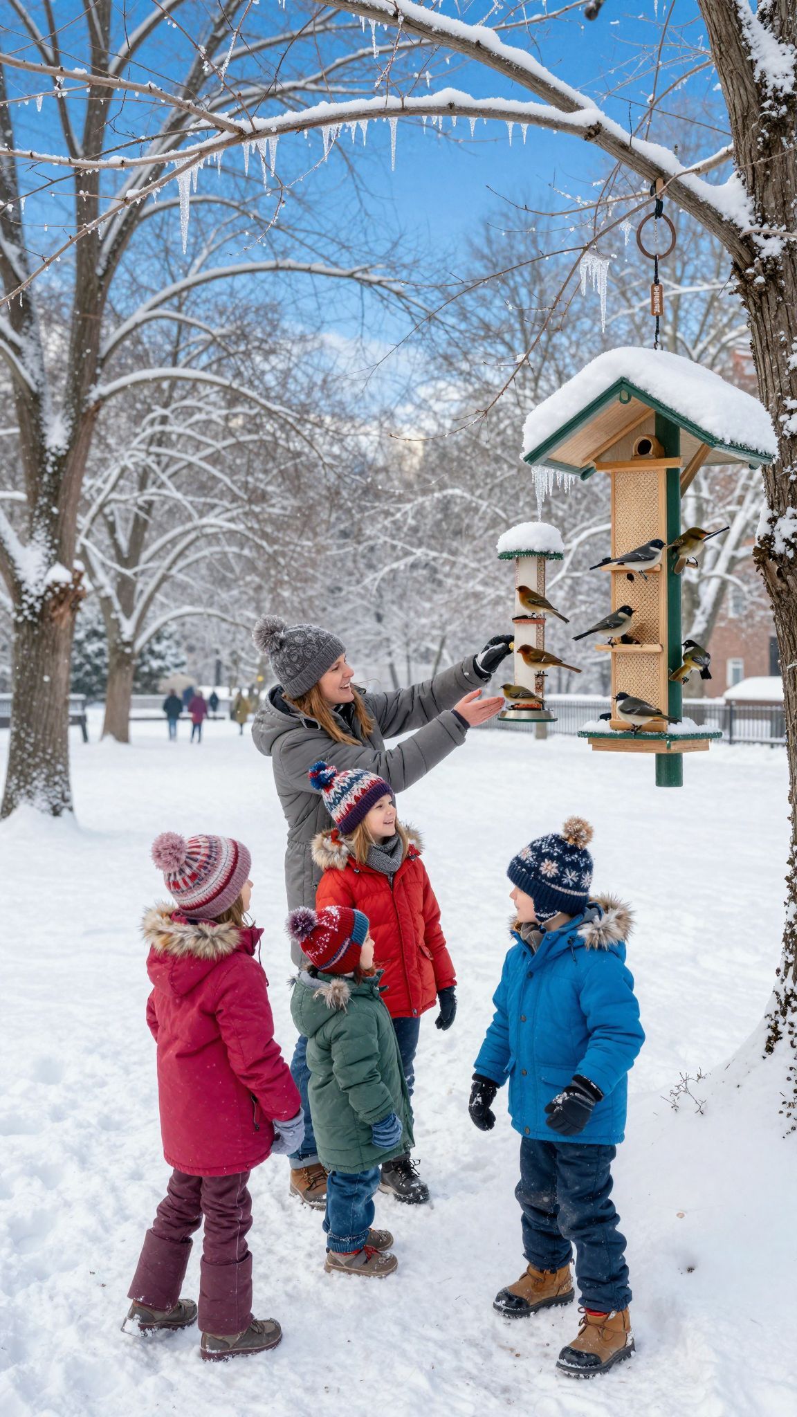 A téli séták során felfedezhetjük a madarak világát.