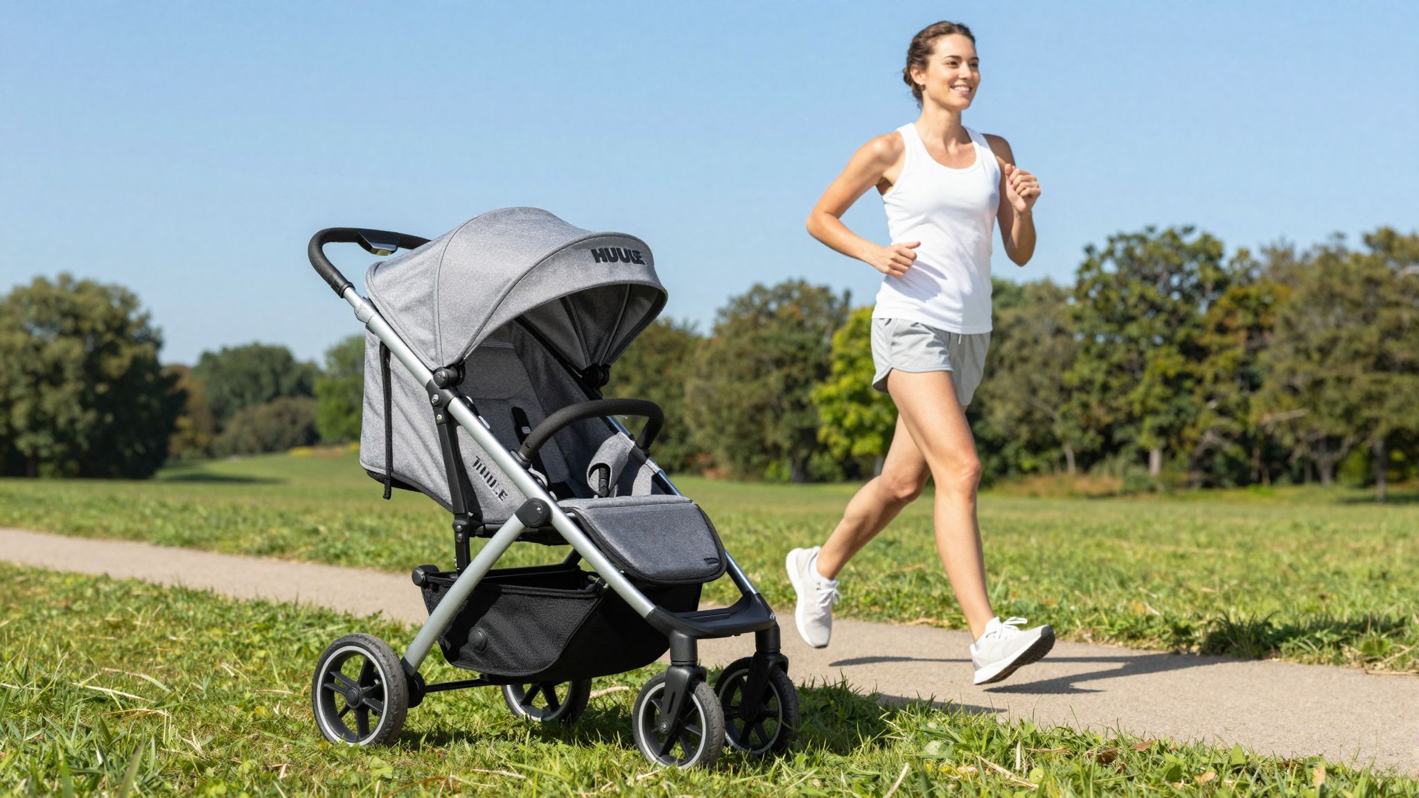 A Thule Urban Glide 2 kiválóan kezeli a nehezen járható terepet.