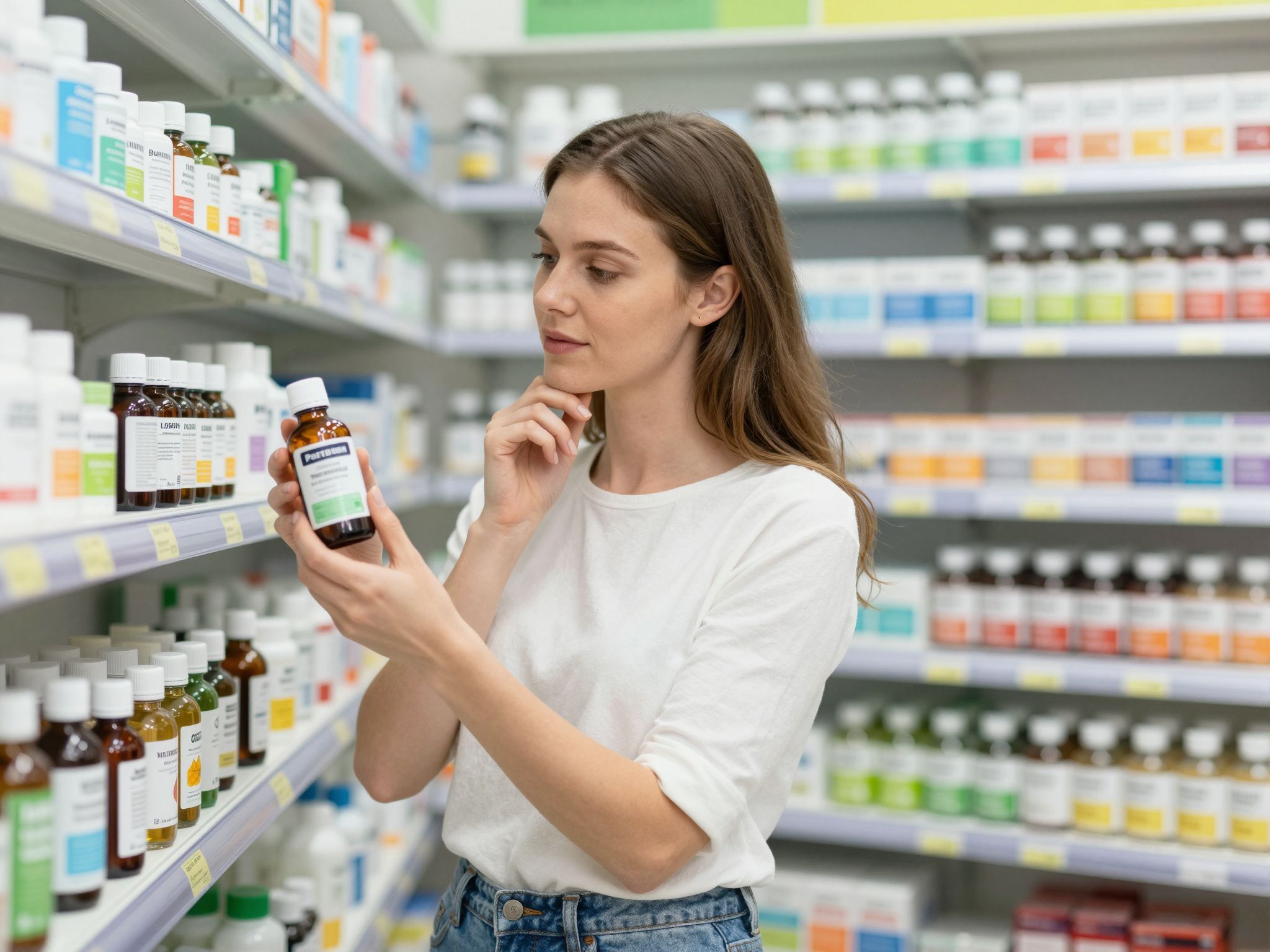 A tudatos vásárló ellenőrzi a szirup összetevőit.