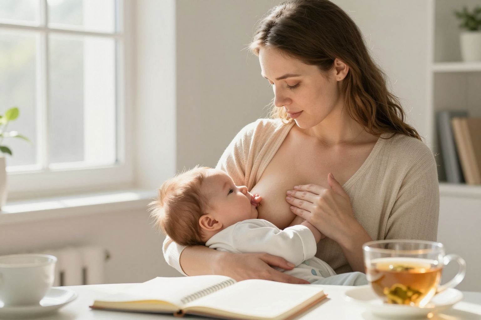 A szoptatás erősíti a baba immunrendszerét betegség idején.