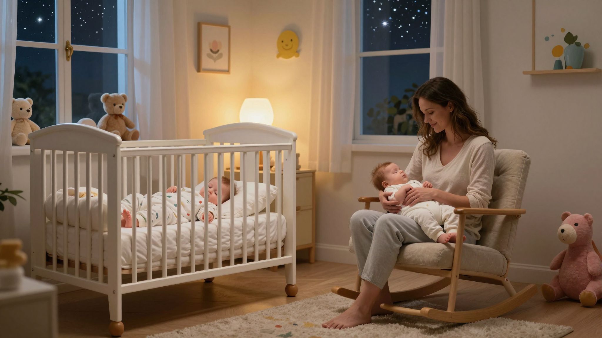 Az alvási rutin segít a baba nyugodt alvásában.