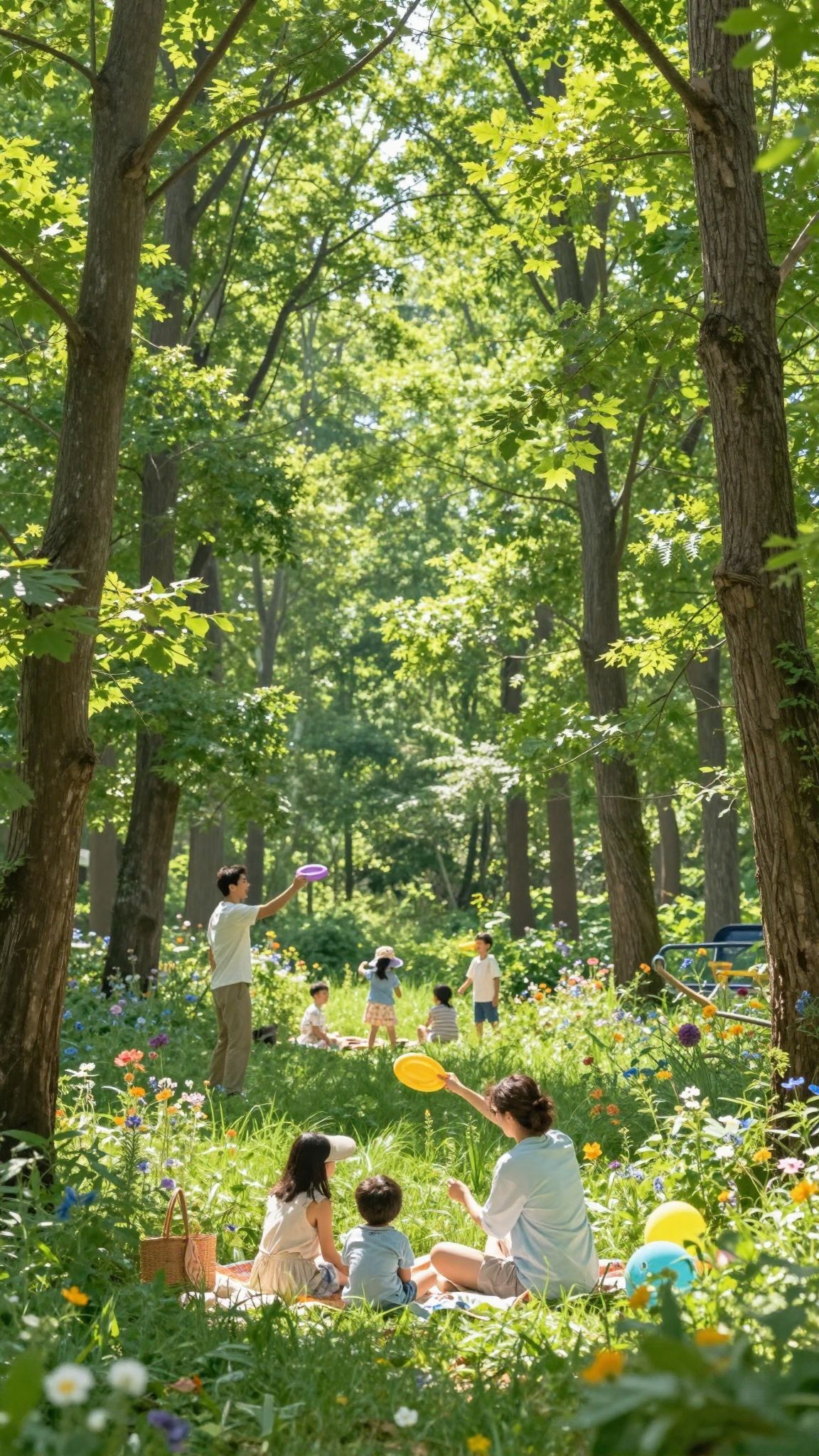 Az erdő hűvöse miatt csökken a hőmérséklet.