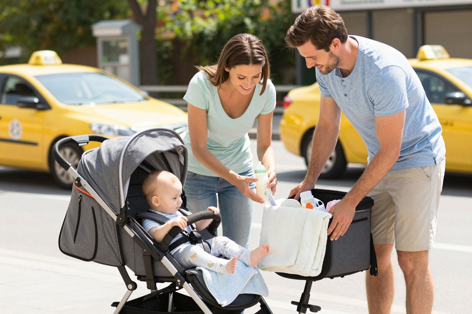 Babával utazva mindig ellenőrizzük a taxi szolgáltatást!