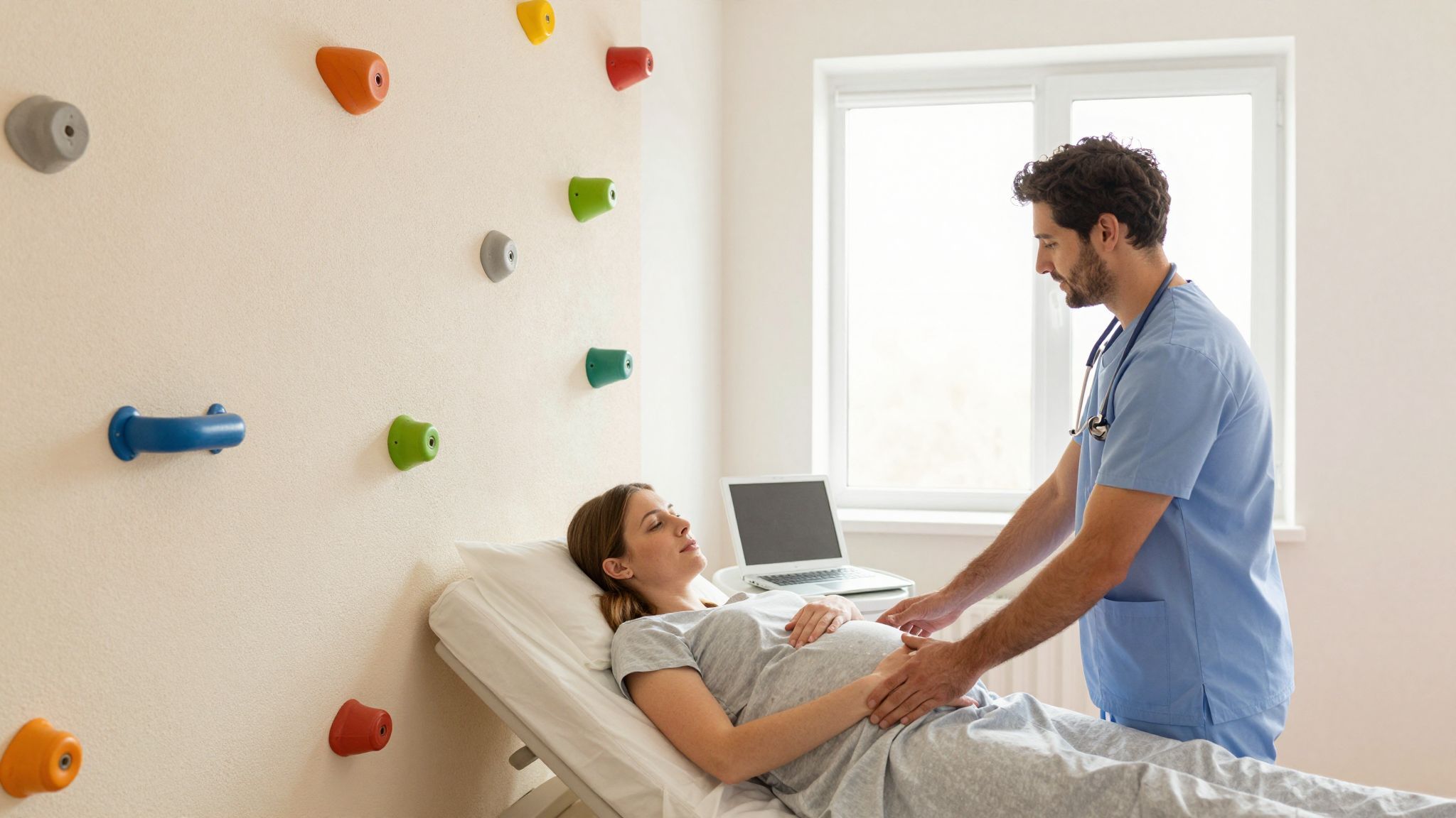 A bordásfal segíti a szülő nők aktív részvételét.