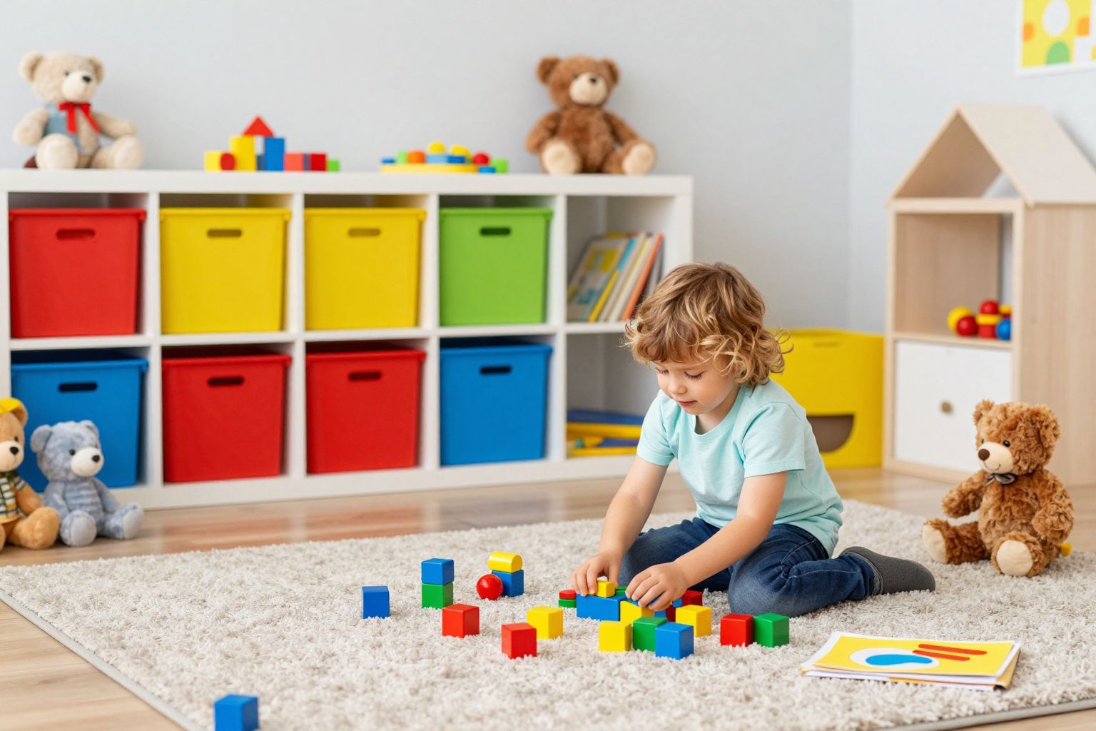 A címkézés segíti a gyerekek önálló rendrakását.