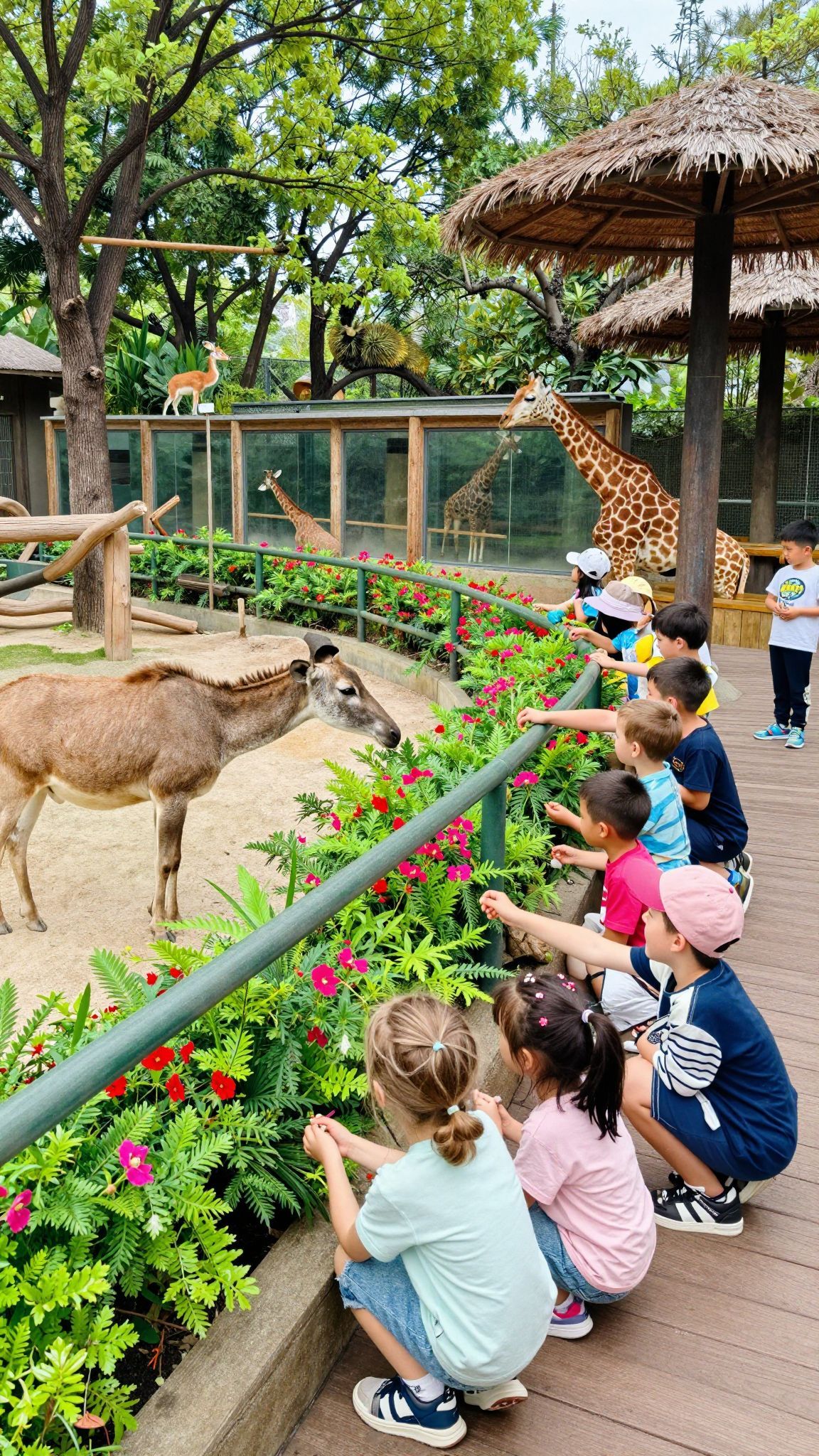 Az állatkerti környezet tervezése fontos a gyerekek fejlődéséhez.