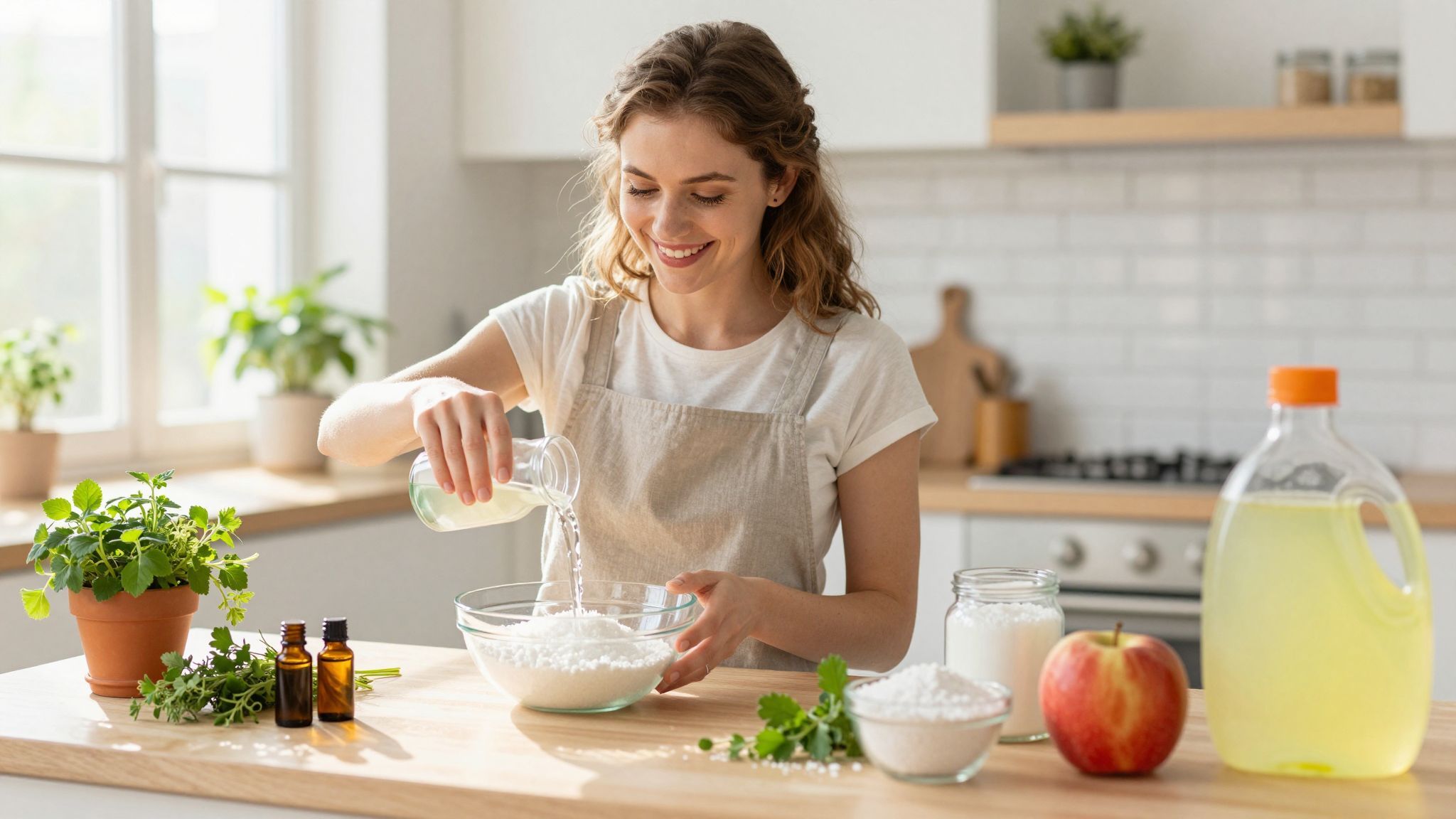 Folyékony háziszappan segít eltávolítani a makacs foltokat.
