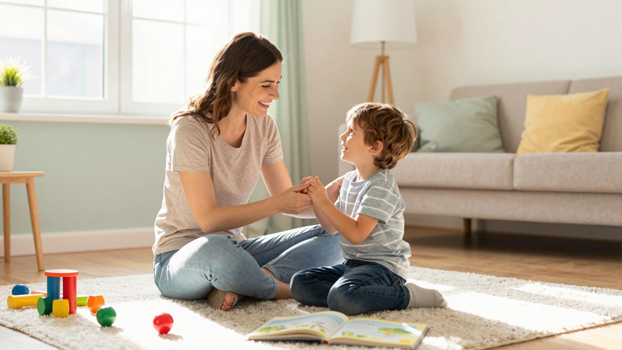 Az aktív hallgatás elősegíti a gyermek együttműködését.