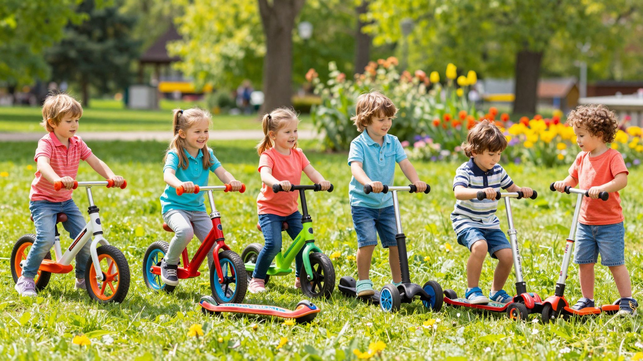A gurulóeszközök fejlesztik a gyermekek egyensúlyérzékét és koordinációját.