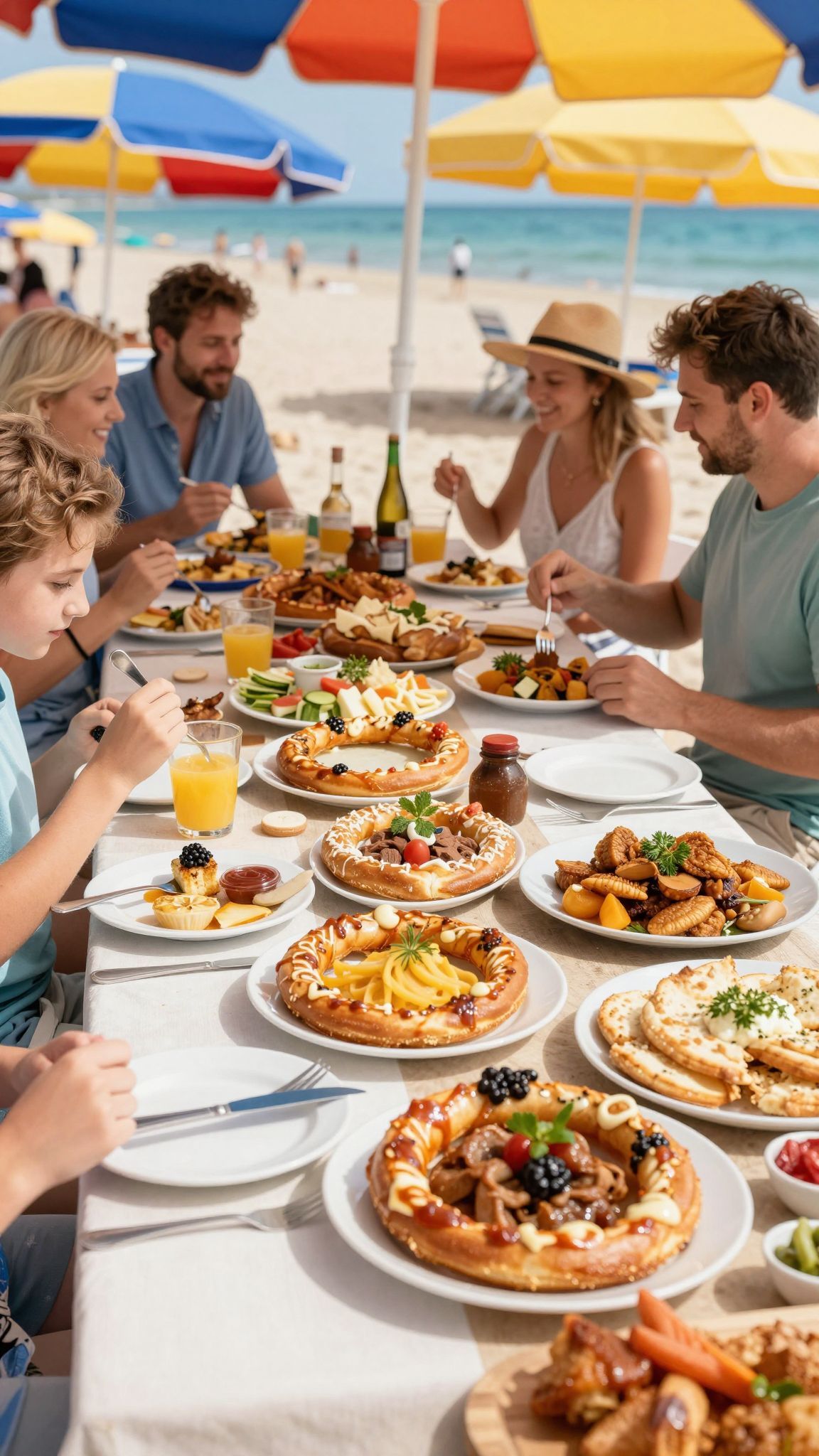 A strandbüfében a frissítő ételek nagy népszerűségnek örvendenek.