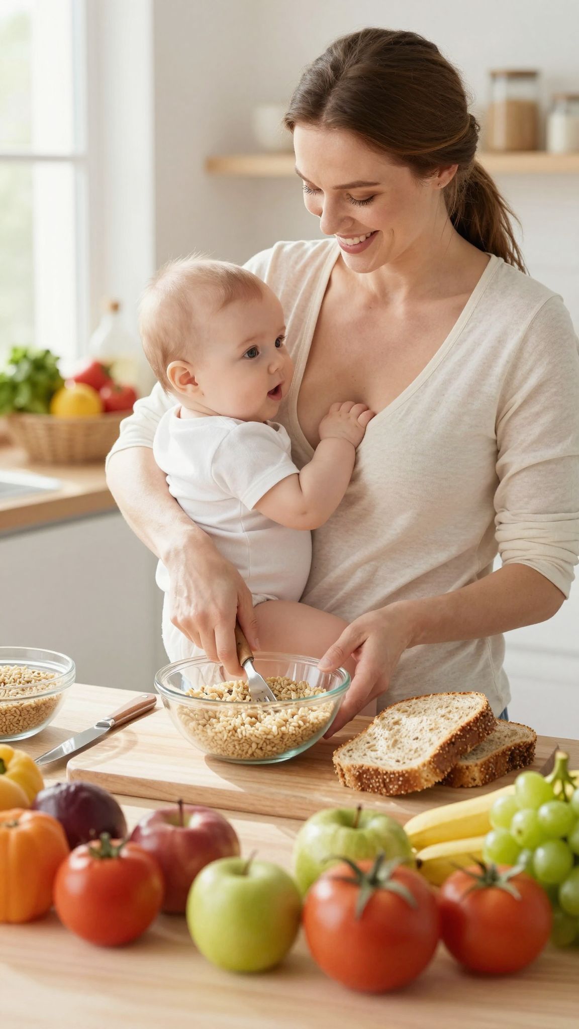 A teljes kiőrlésű gabonák segítik a tejtermelést szoptatáskor.