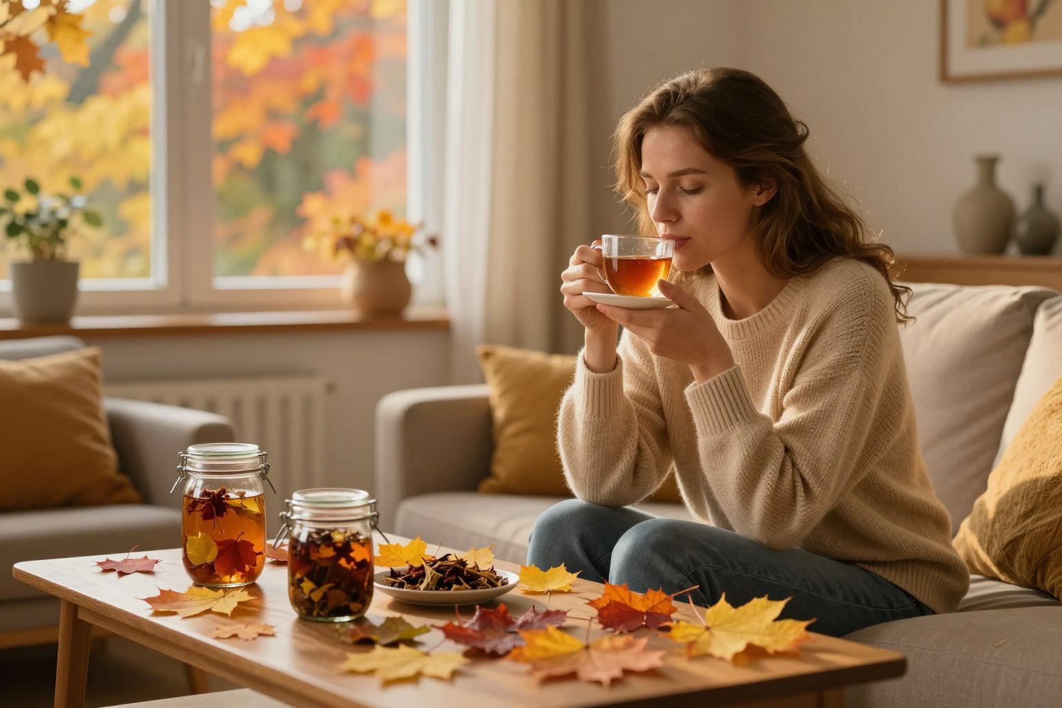 A kamilla és a mentatea nyugtató hatású őszi estéken.