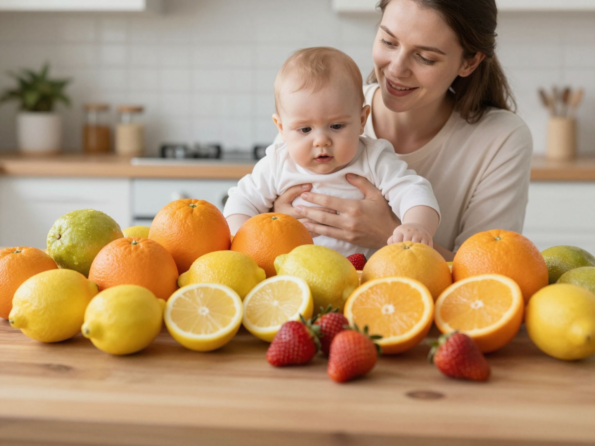 A citrusfélék savas hatása hasi fájdalmat okozhat csecsemőknél.