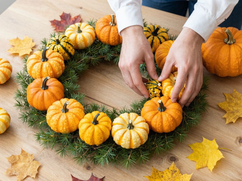 Hogyan készíts sütőtökös koszorút? Részletes recept lépésről lépésre
