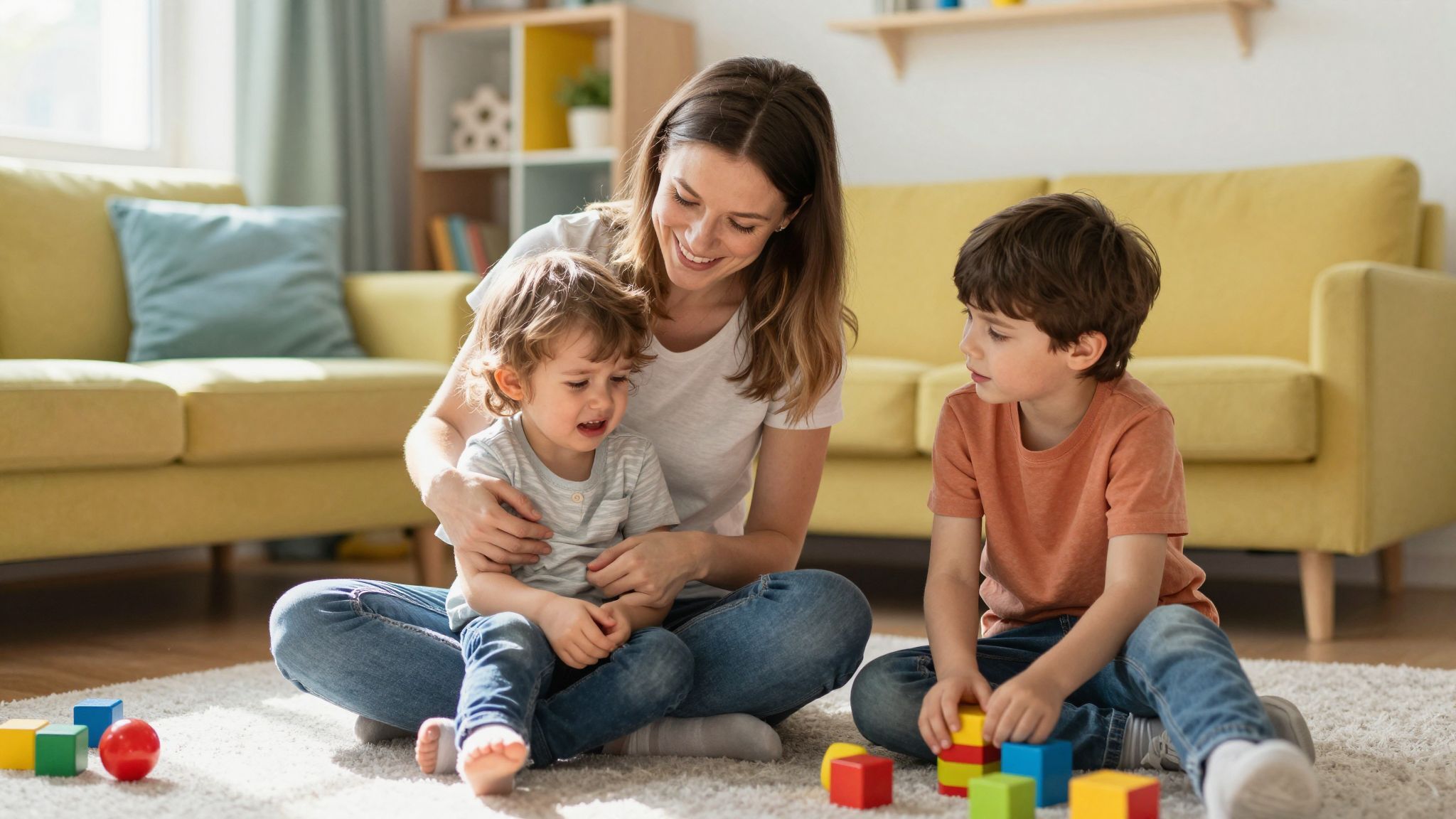A nyugodt beszélgetés csökkenti a feszültséget testvér között.