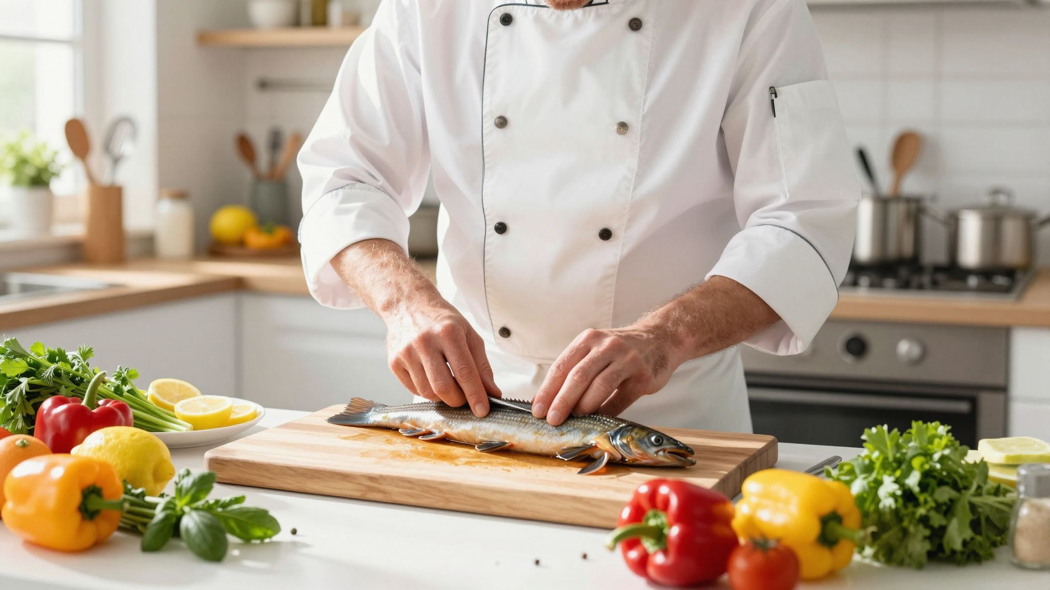 Az angolna bőrlehúzása finom ízeket biztosít!